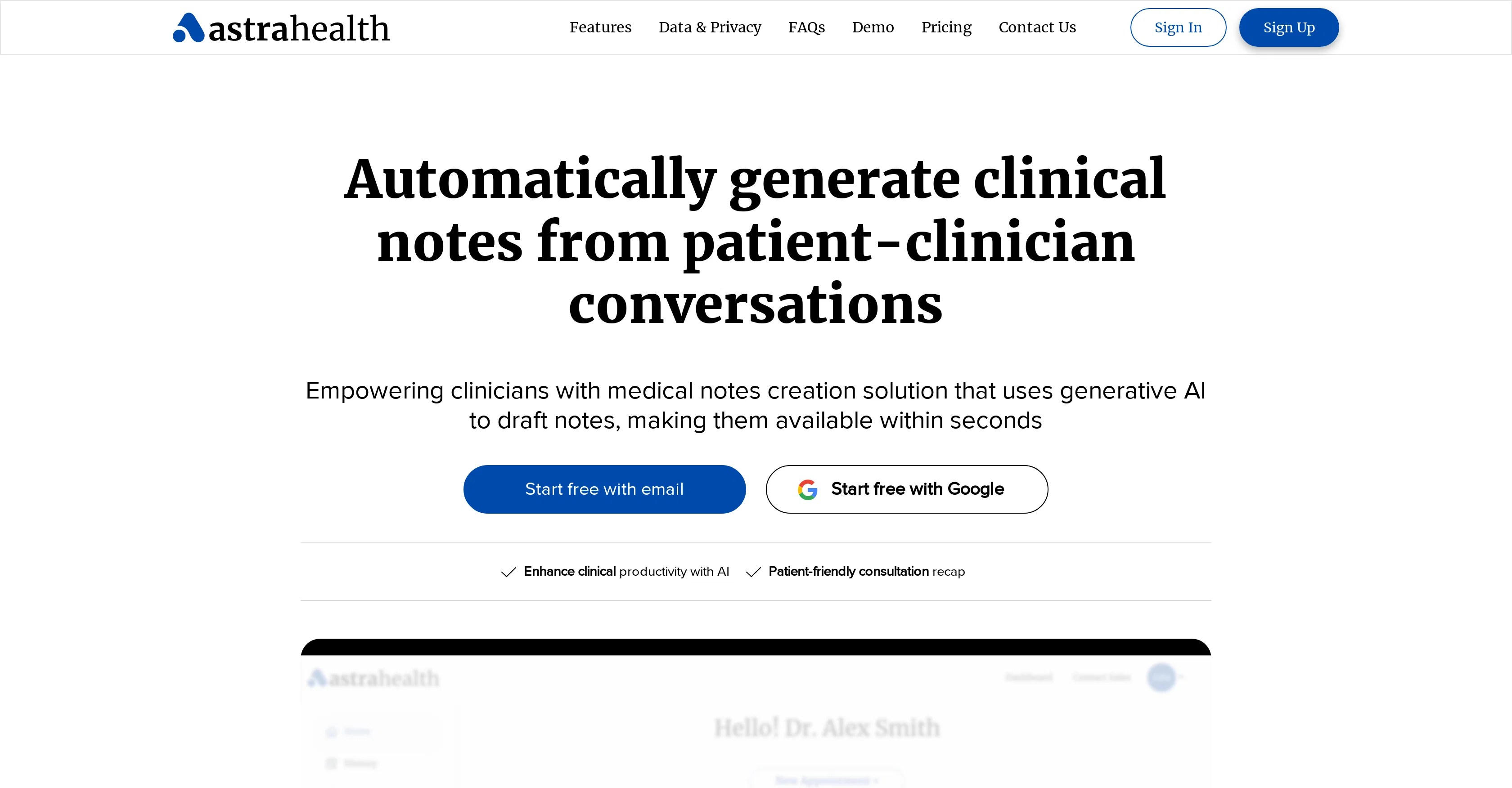 Astra Health screenshot