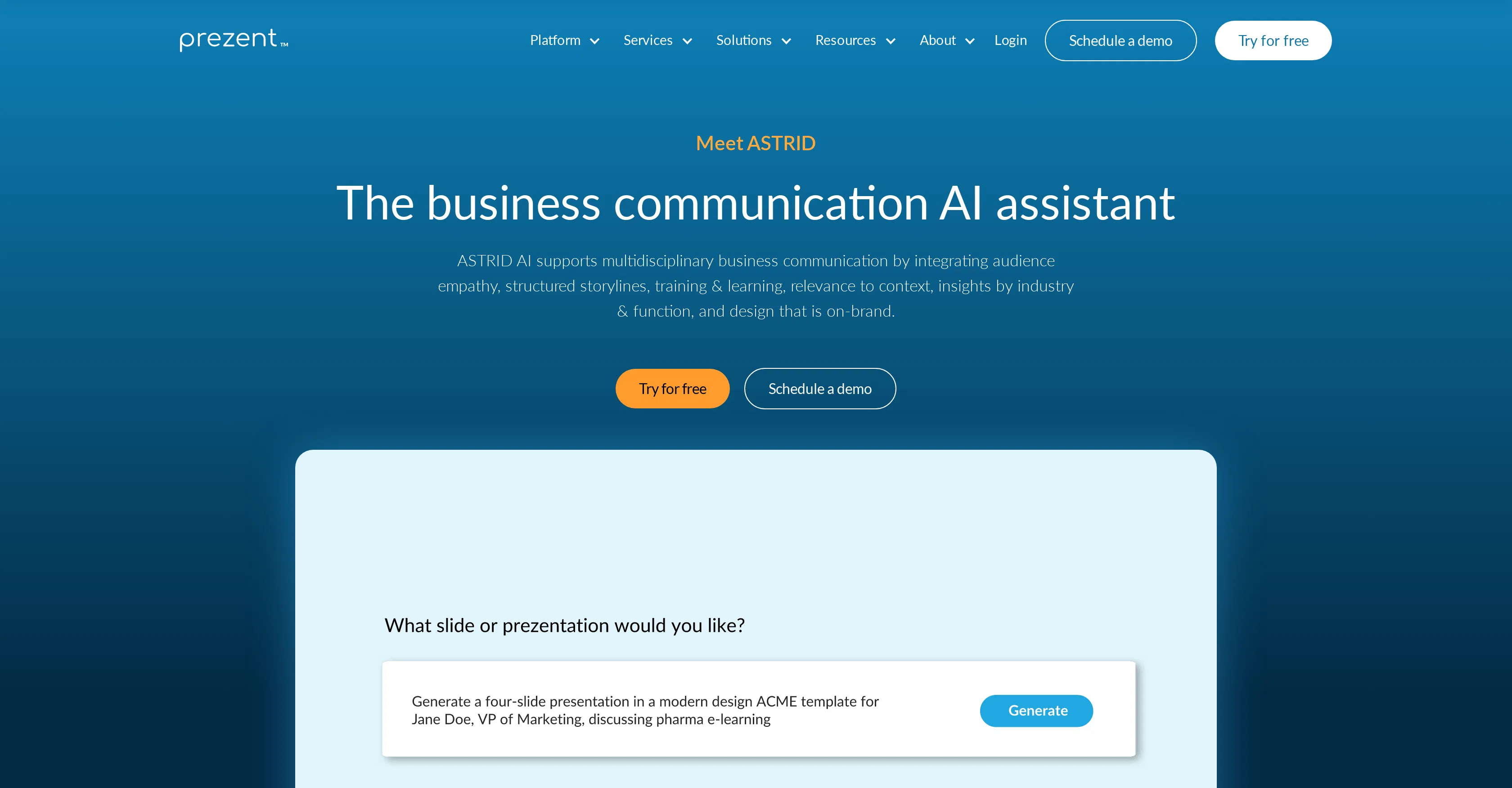 Astrid AI screenshot