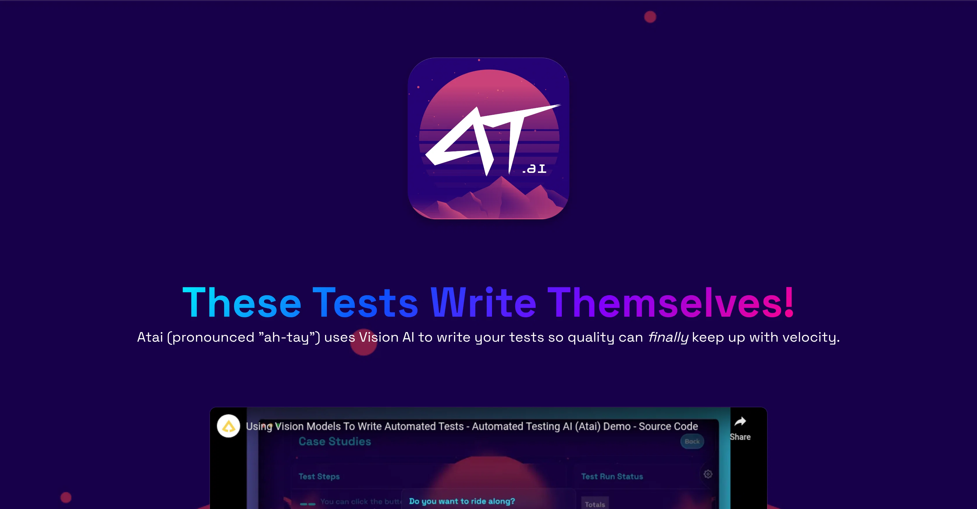 Atai - Automated Testing AI screenshot