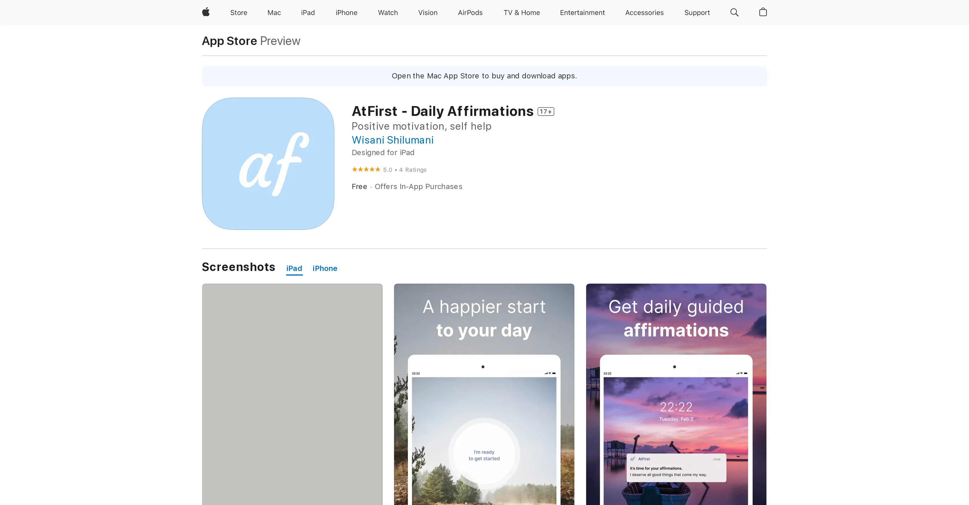 AtFirst screenshot