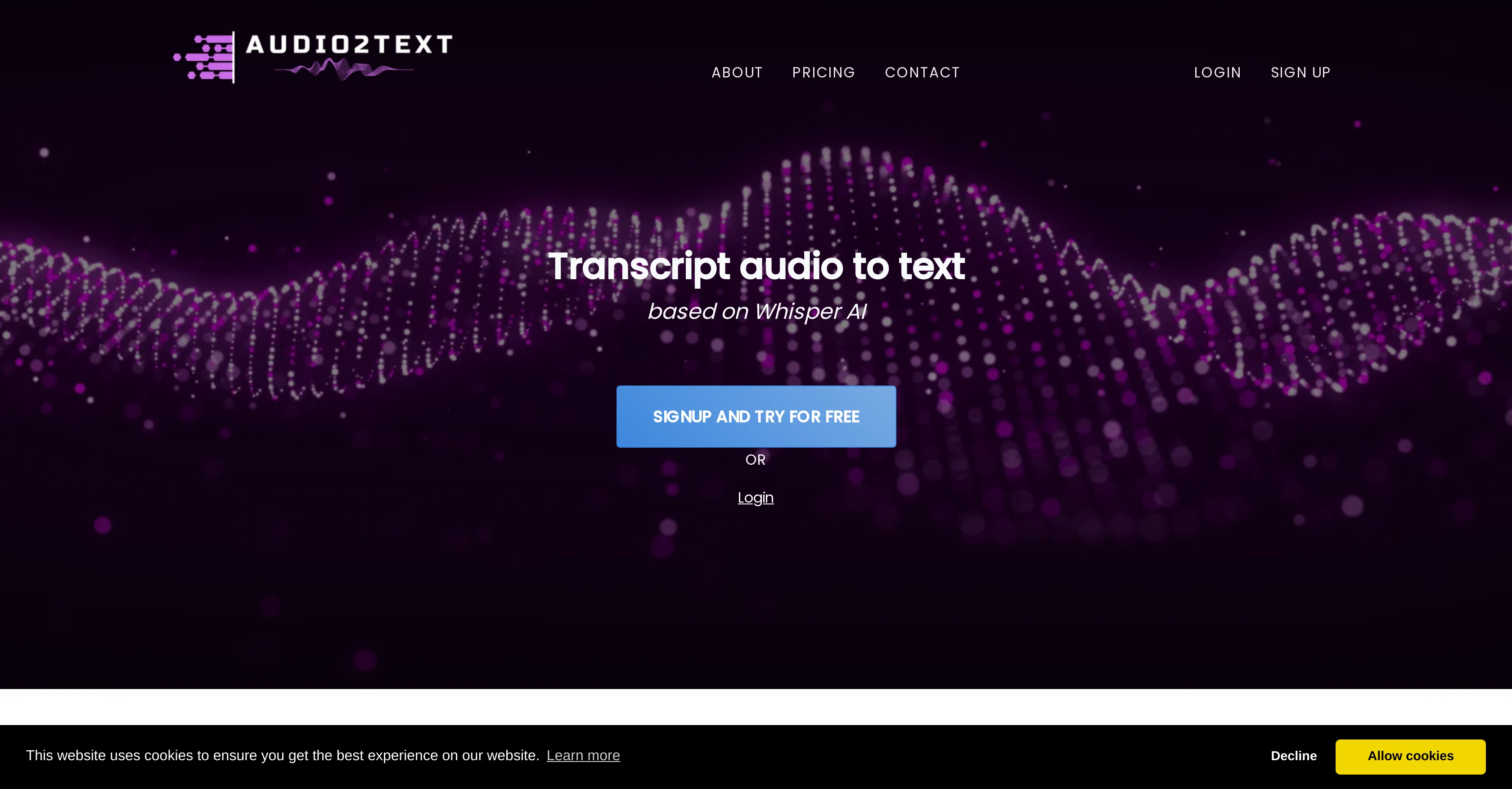 Audio2Text screenshot