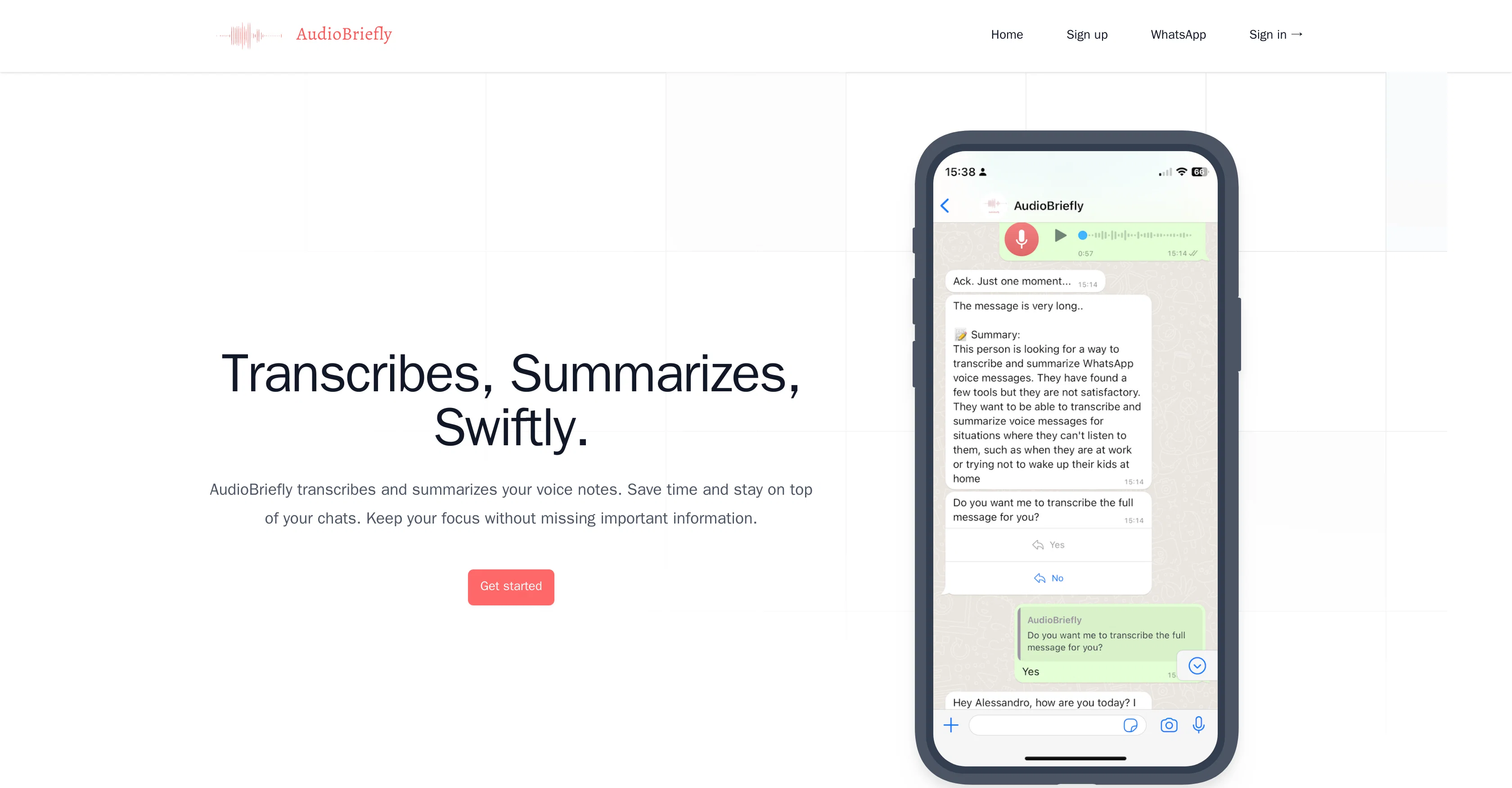AudioBriefly screenshot