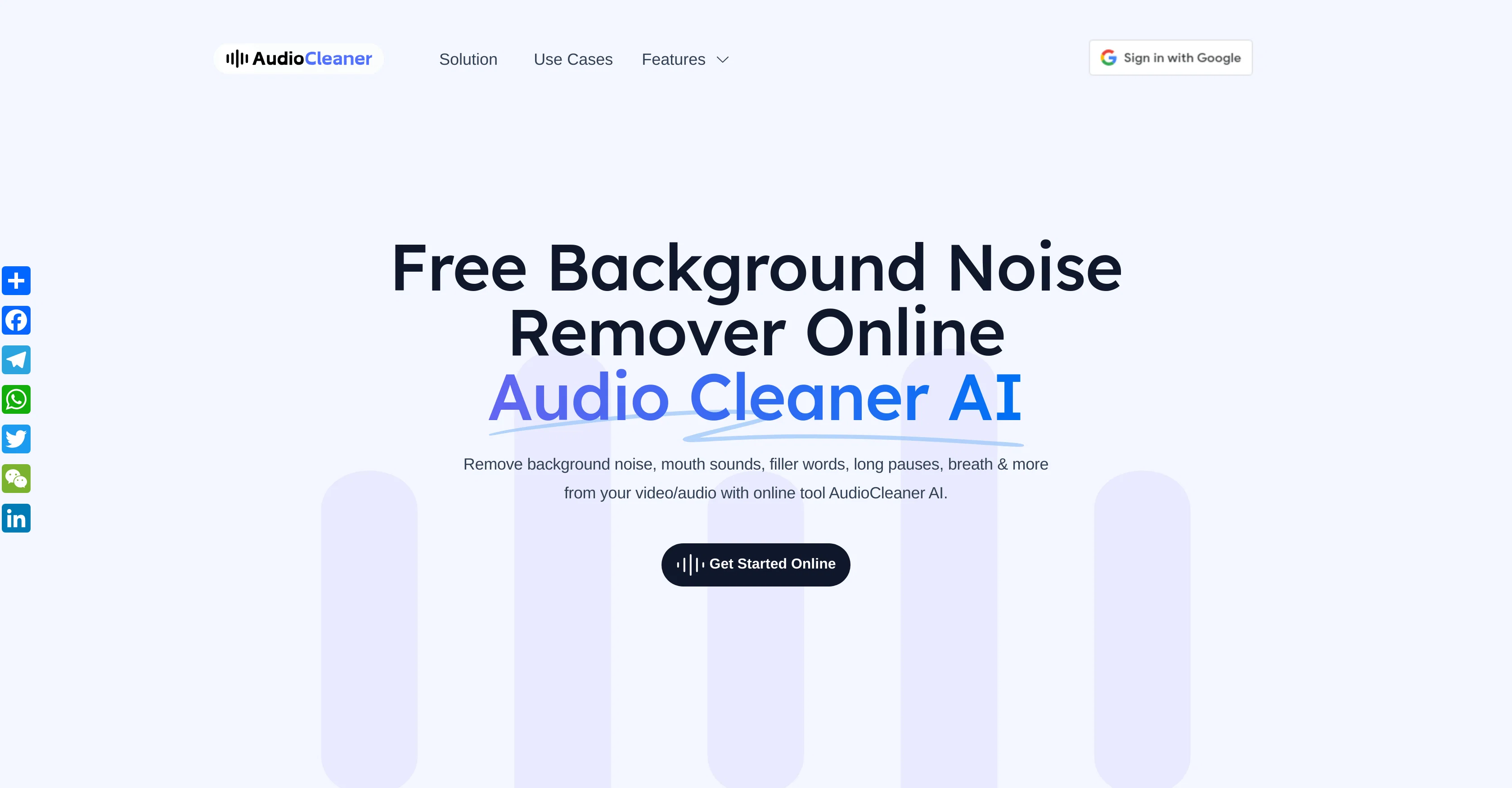 Free AI Audio Cleaner Online screenshot