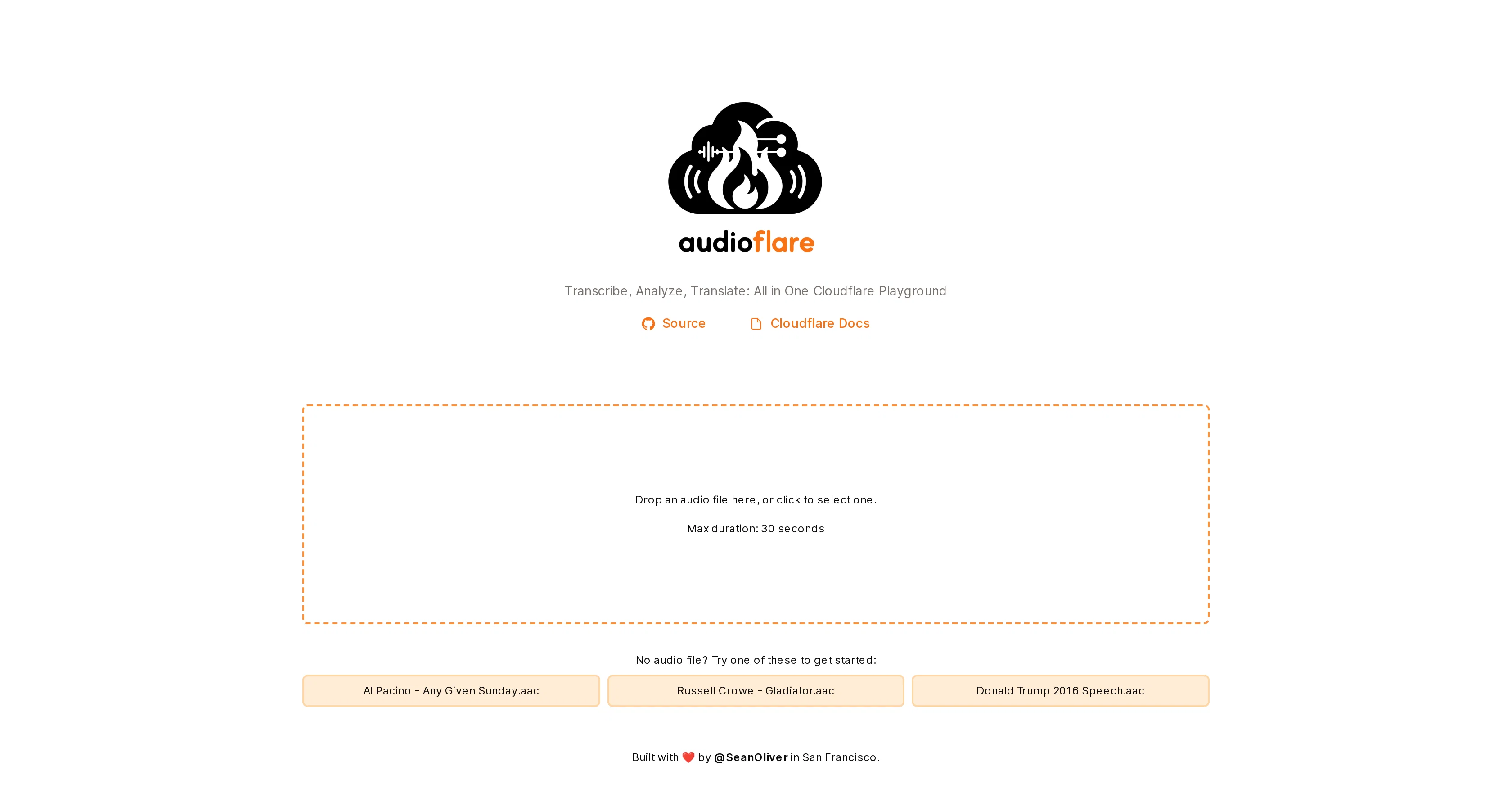 Audioflare screenshot