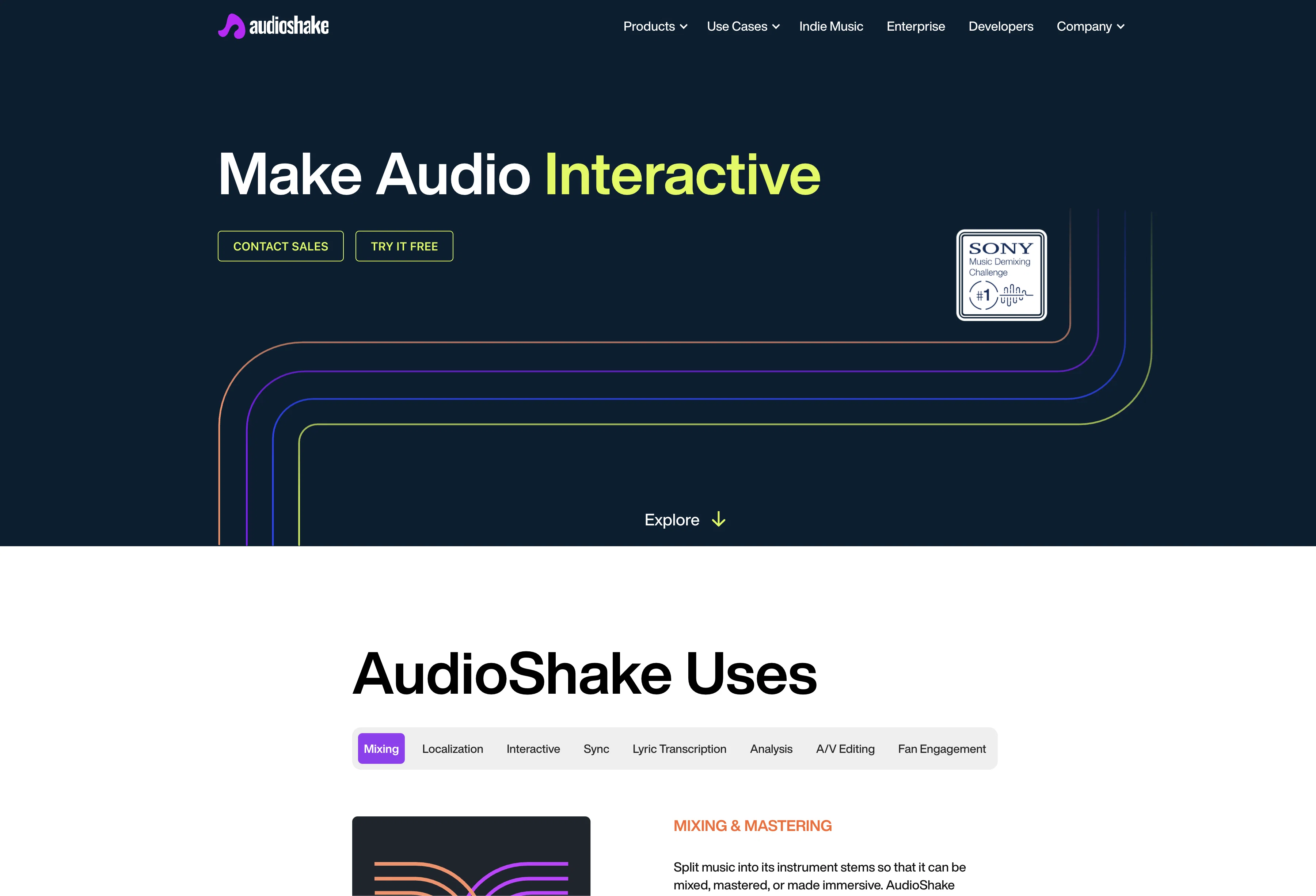Audioshake screenshot