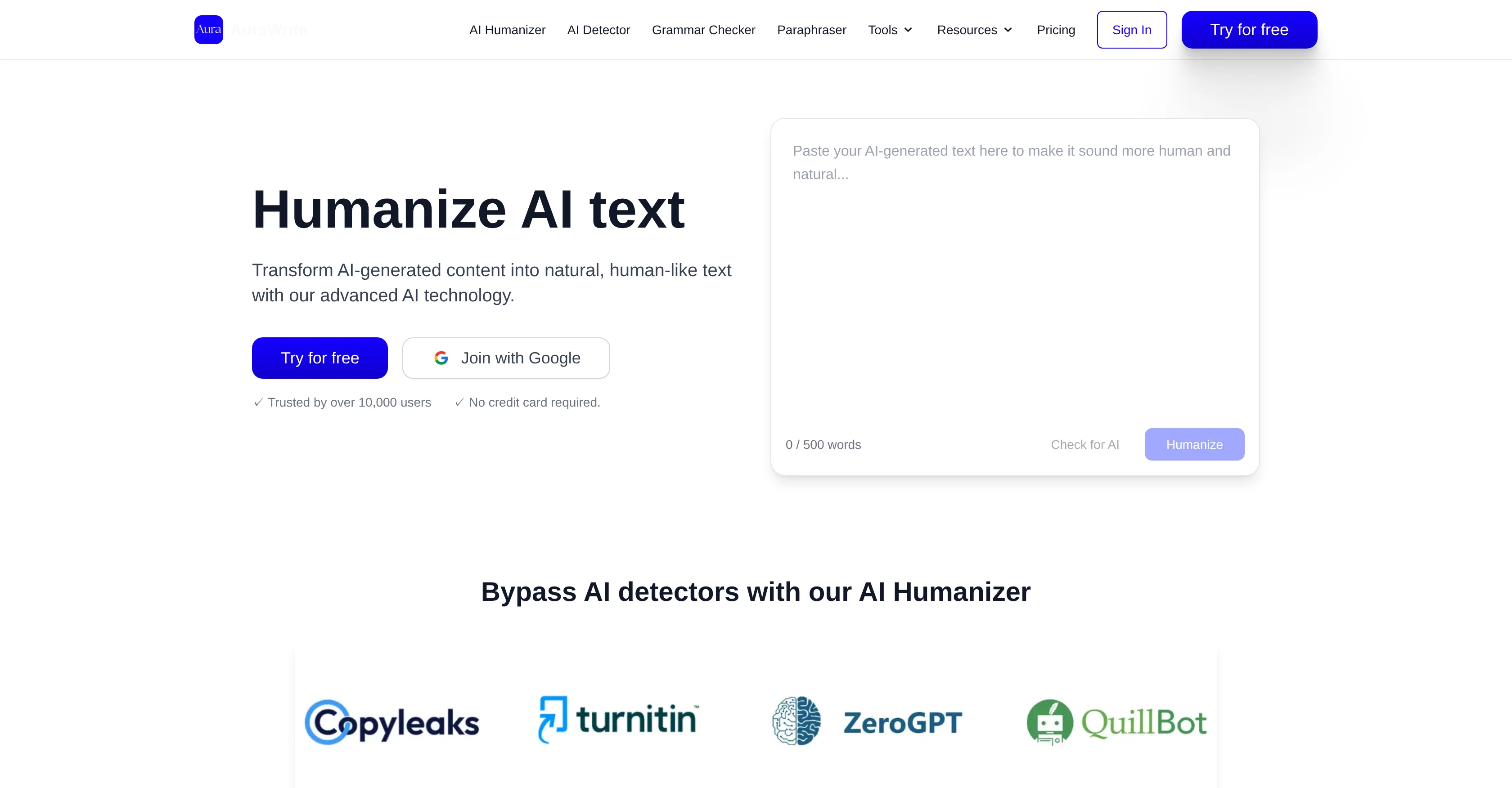 AuraWrite - AI Humanizer screenshot