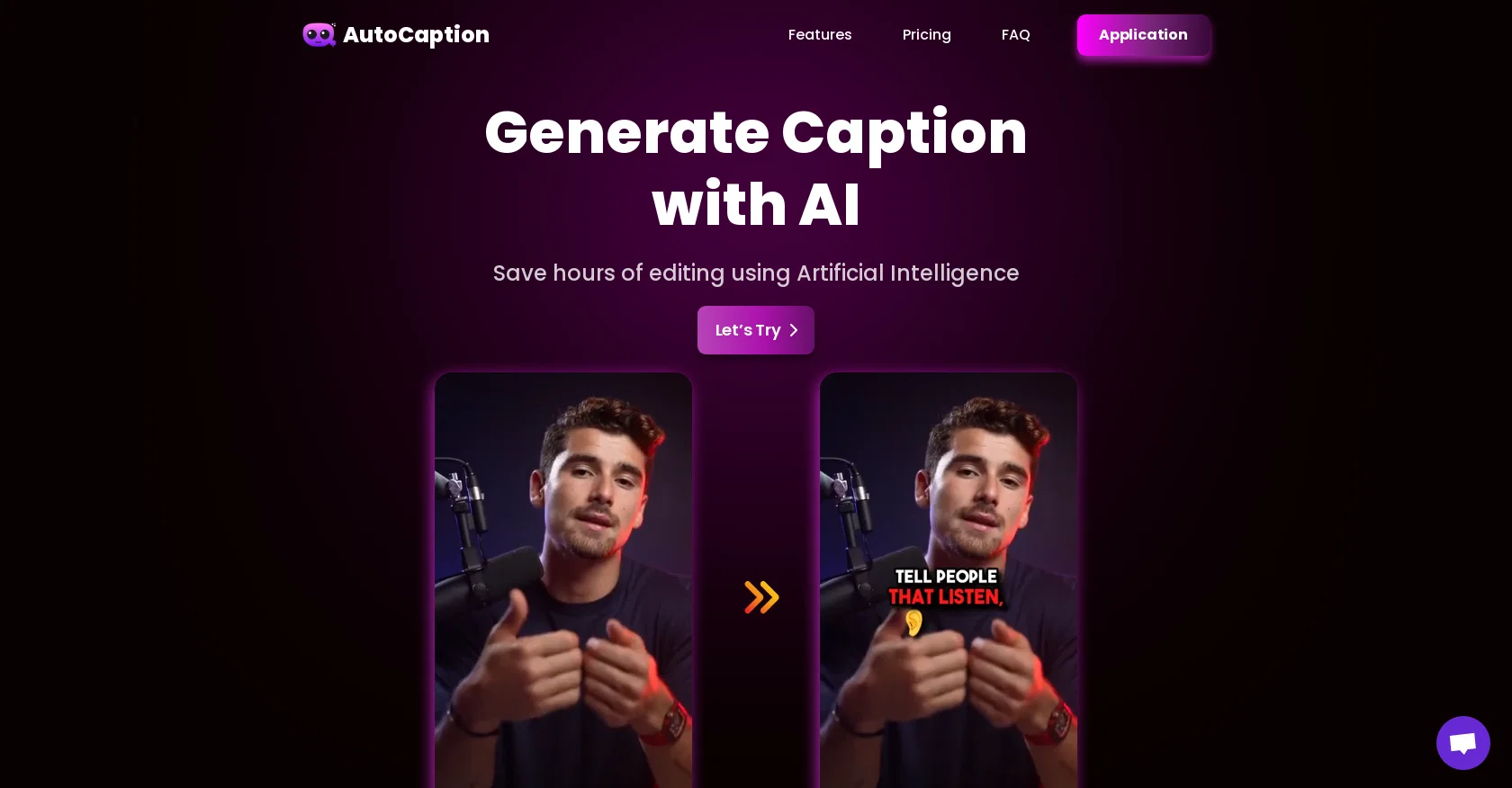 AutoCaption screenshot