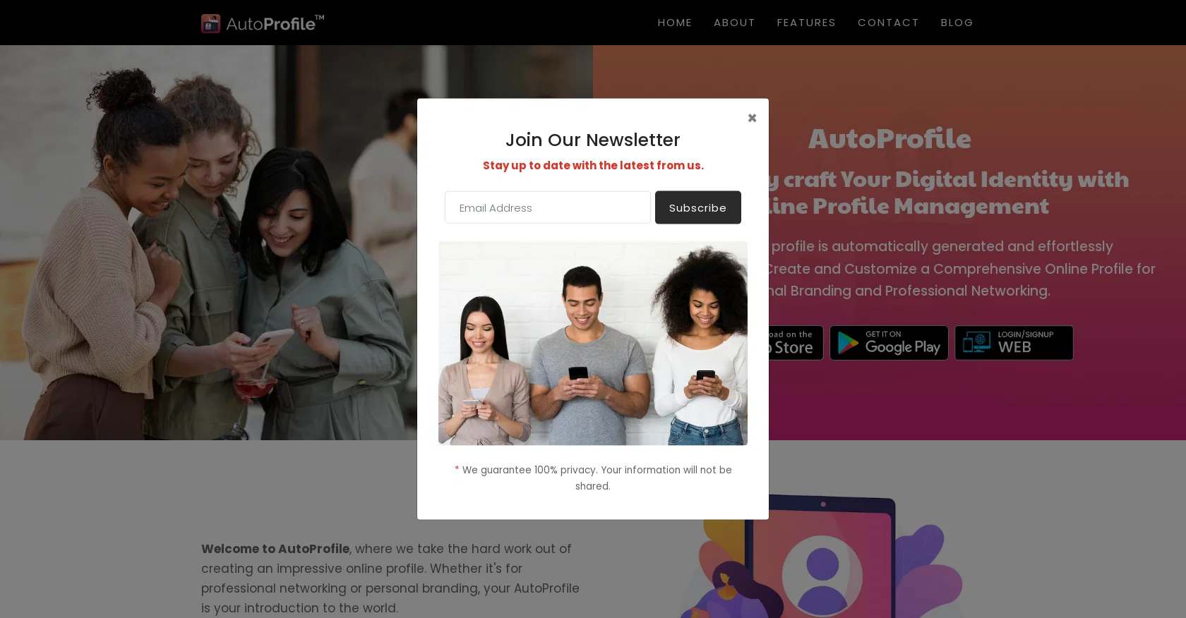 AutoProfile screenshot