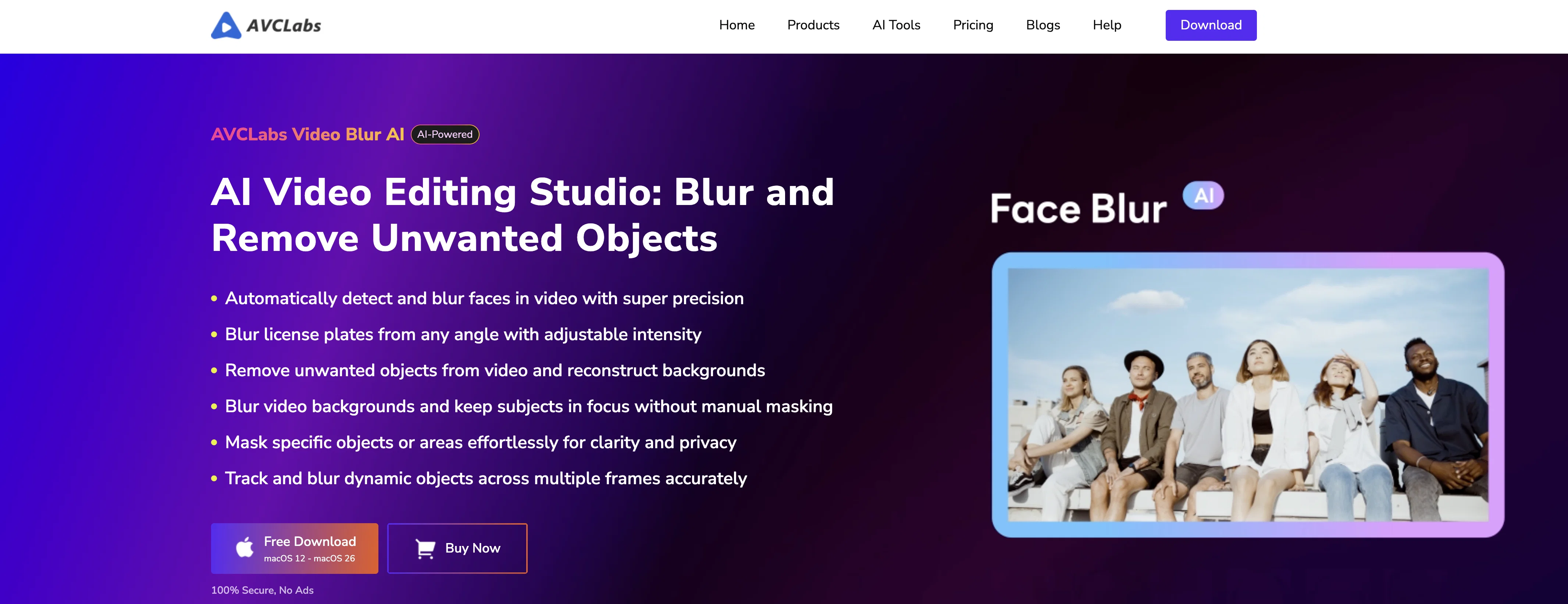 AVCLabs Video Blur AI screenshot
