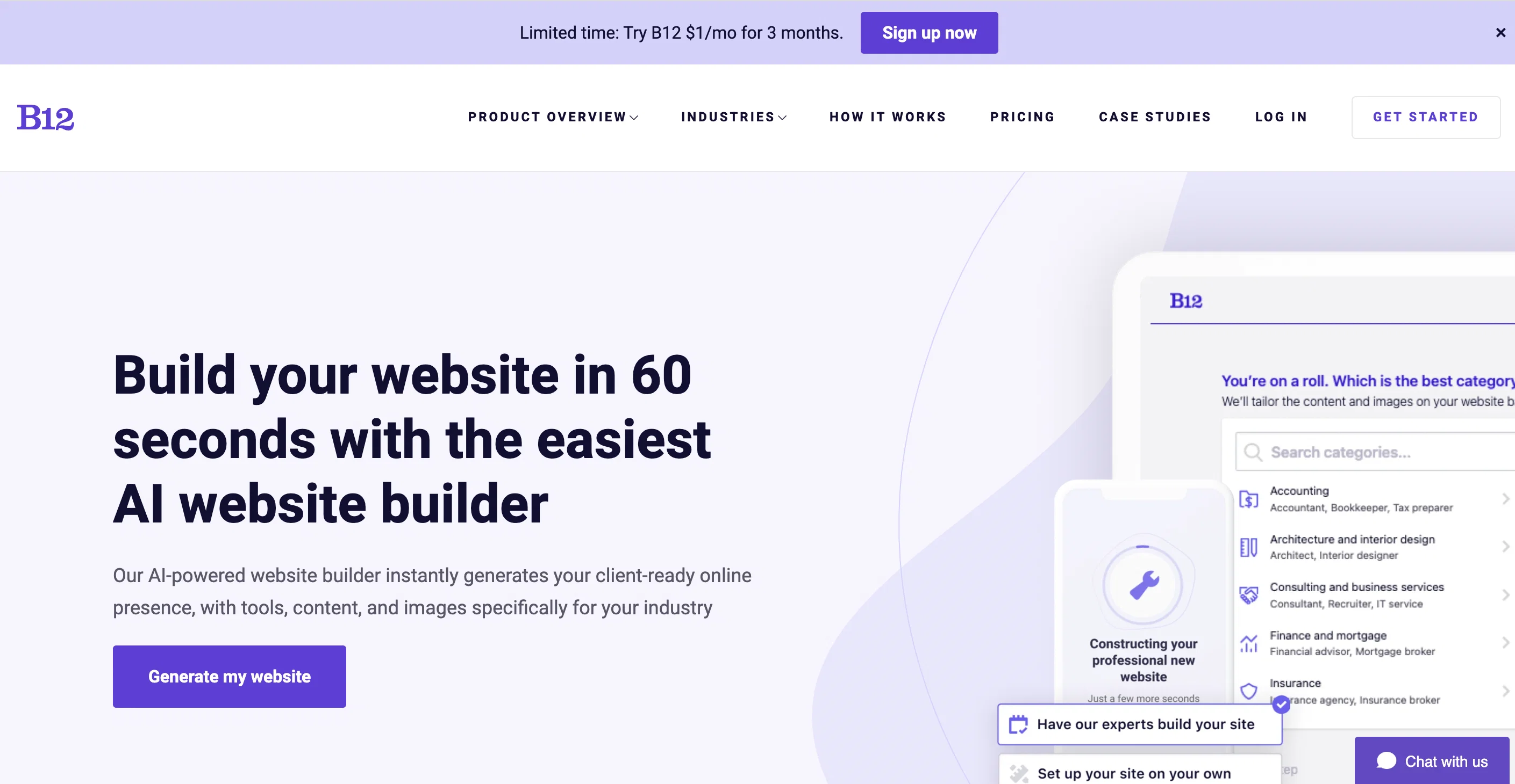 B12 AI Website Builder screenshot