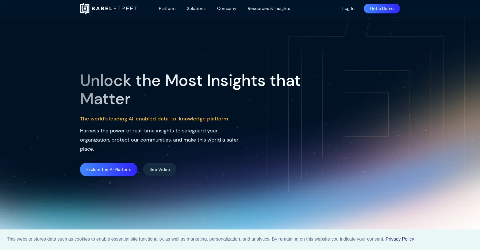 Babelstreet screenshot