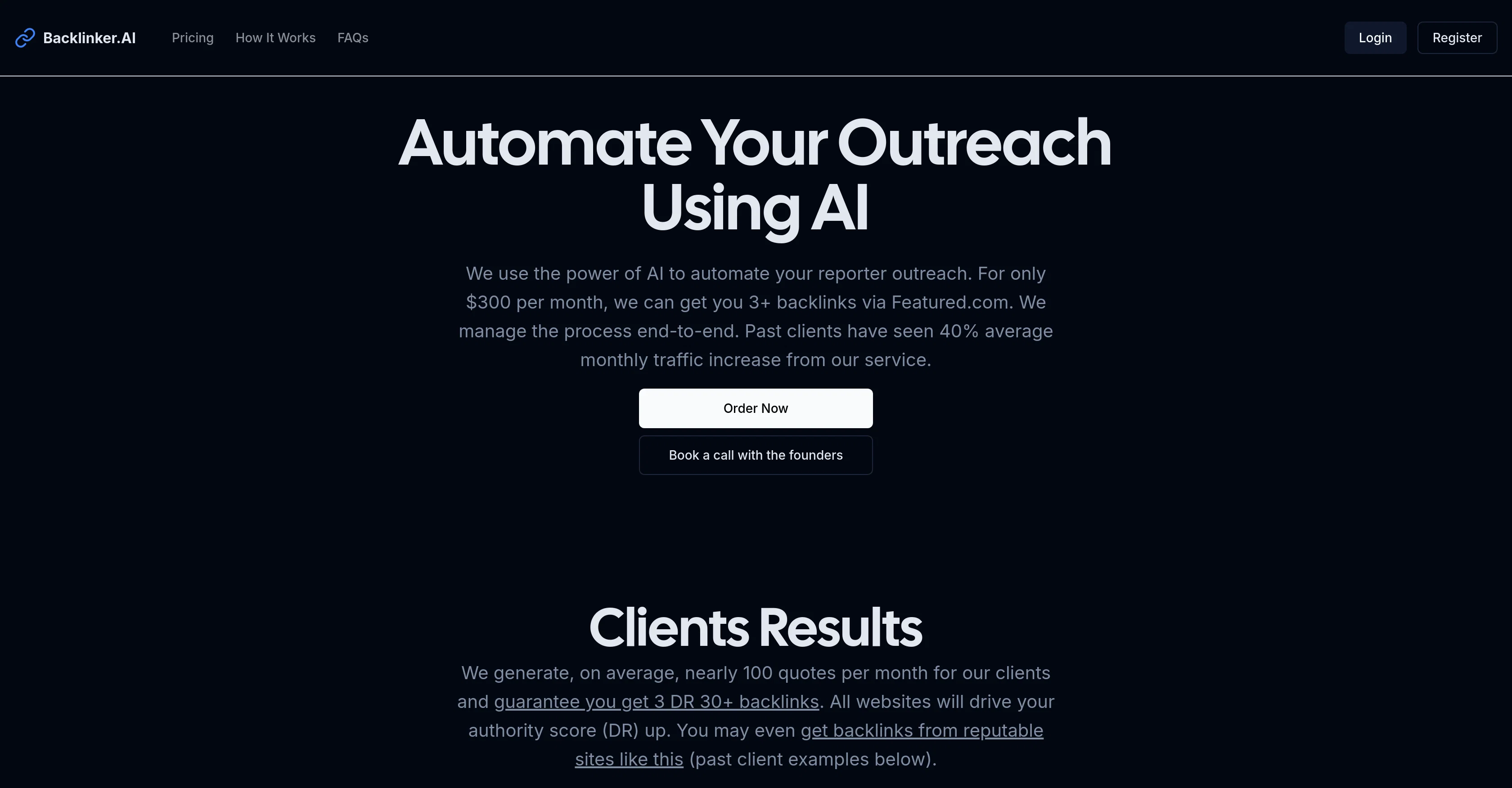 Backlinker.AI screenshot