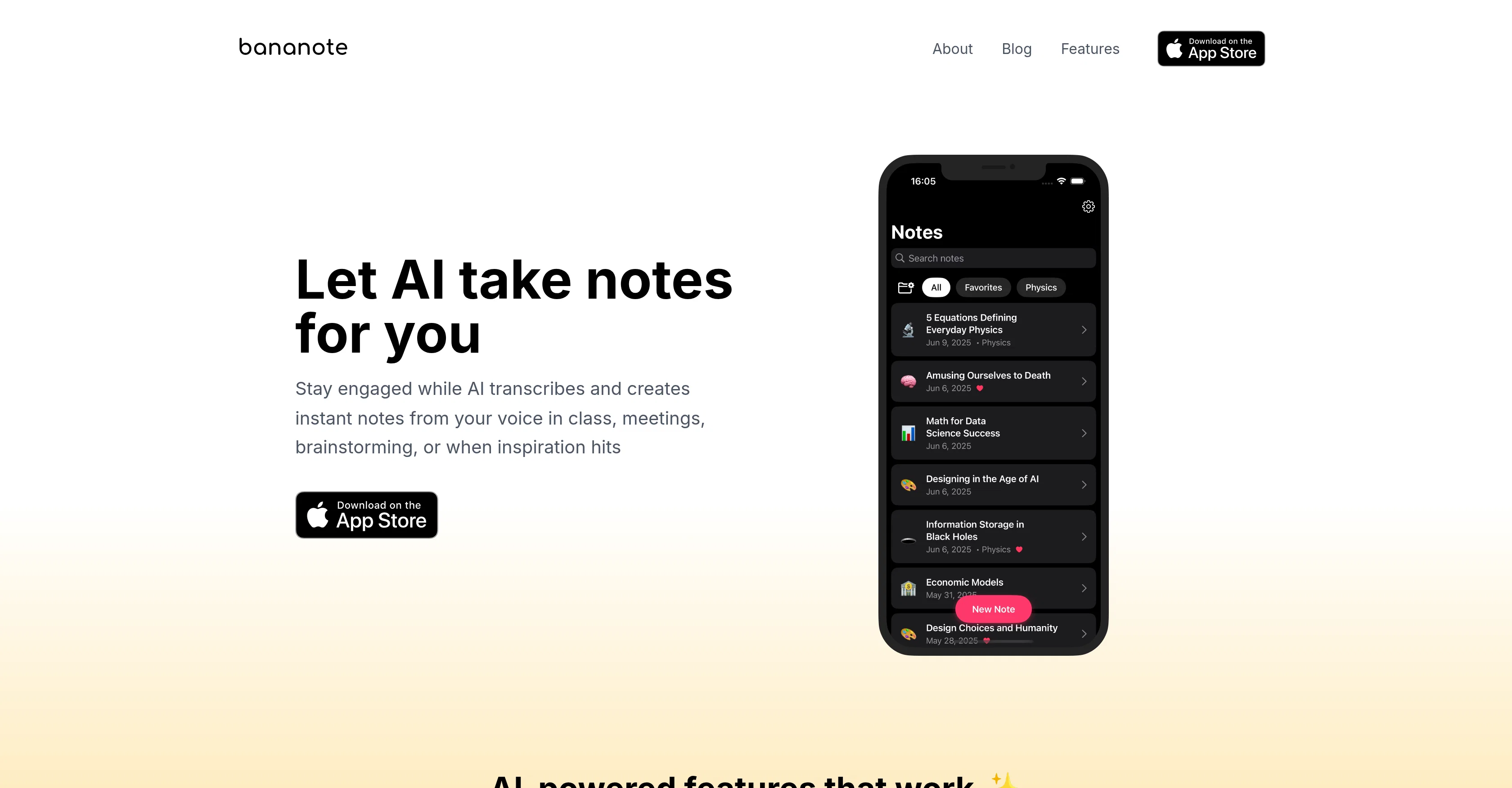 Bananote screenshot