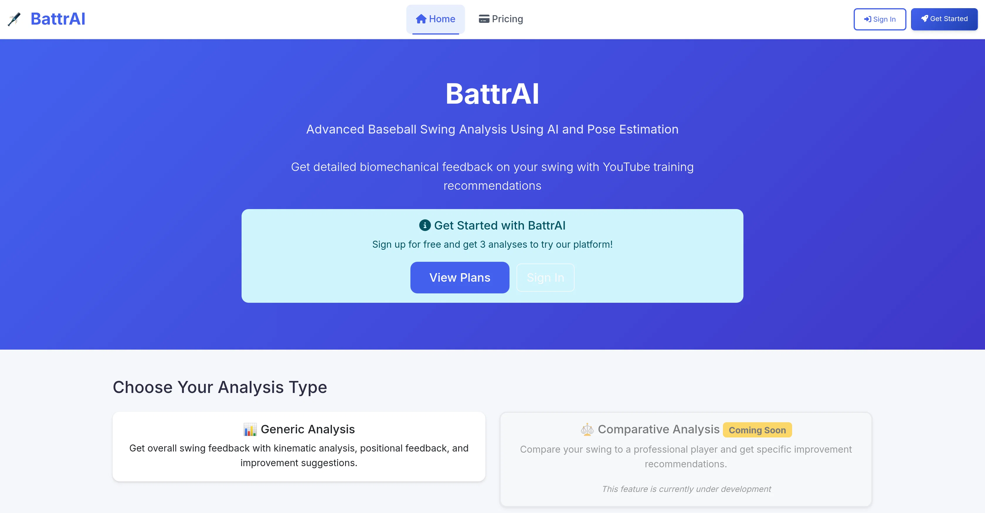 BattrAI - Swing Analysis screenshot