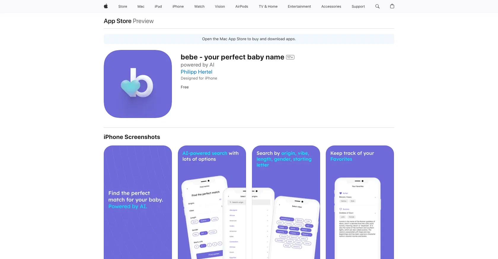 Bebe screenshot