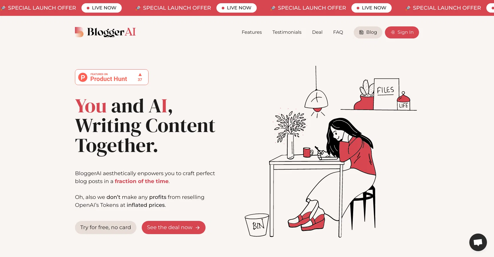 BloggerAI screenshot
