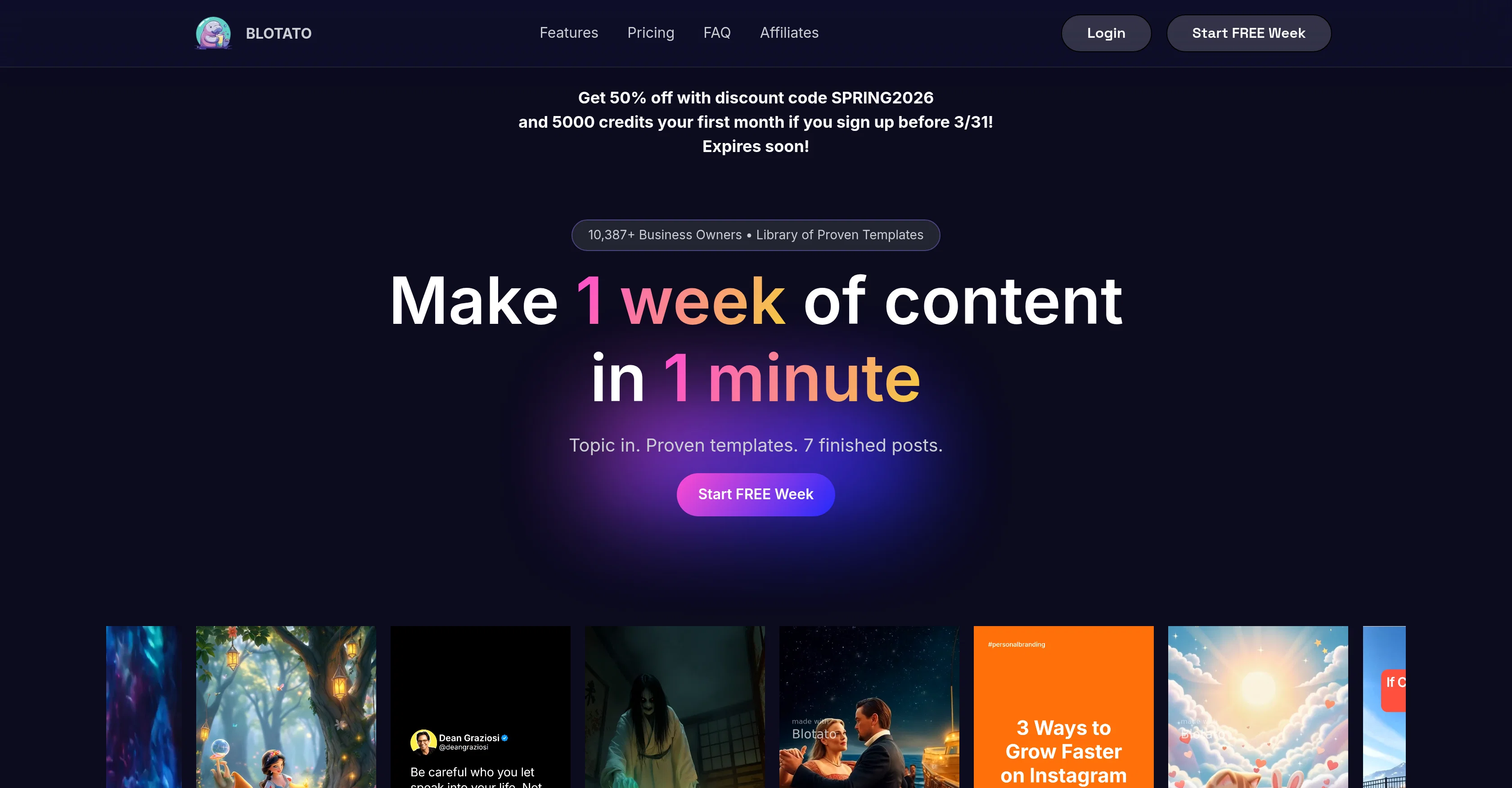 Blotato - AI Agent for Content Creation screenshot