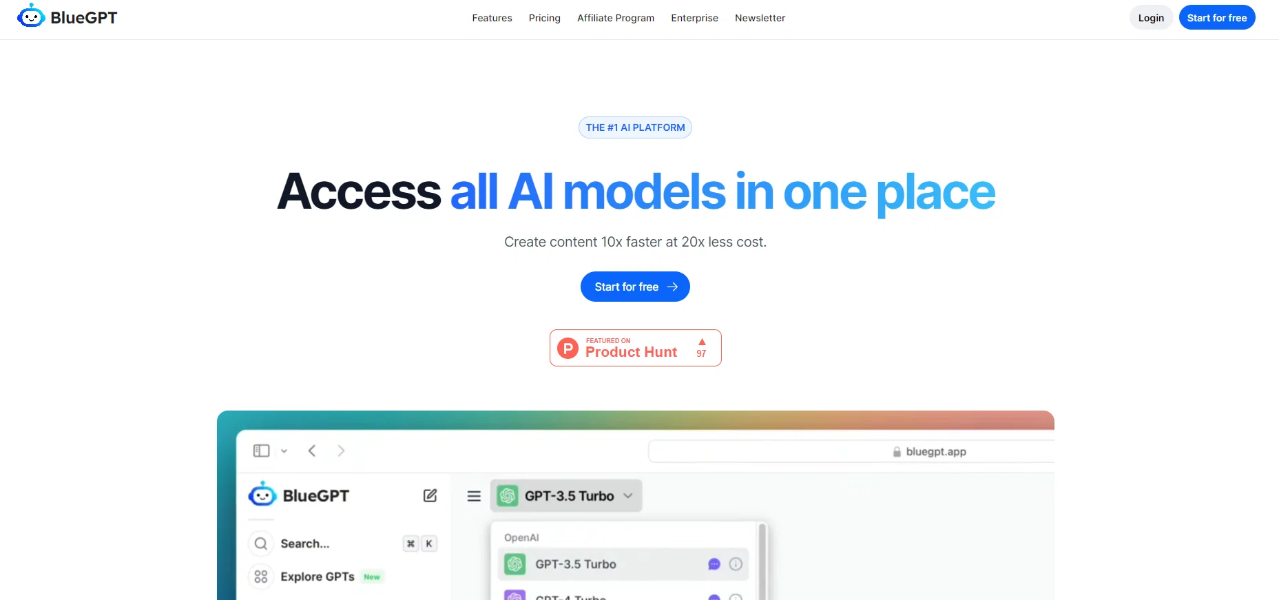 BlueGPT screenshot