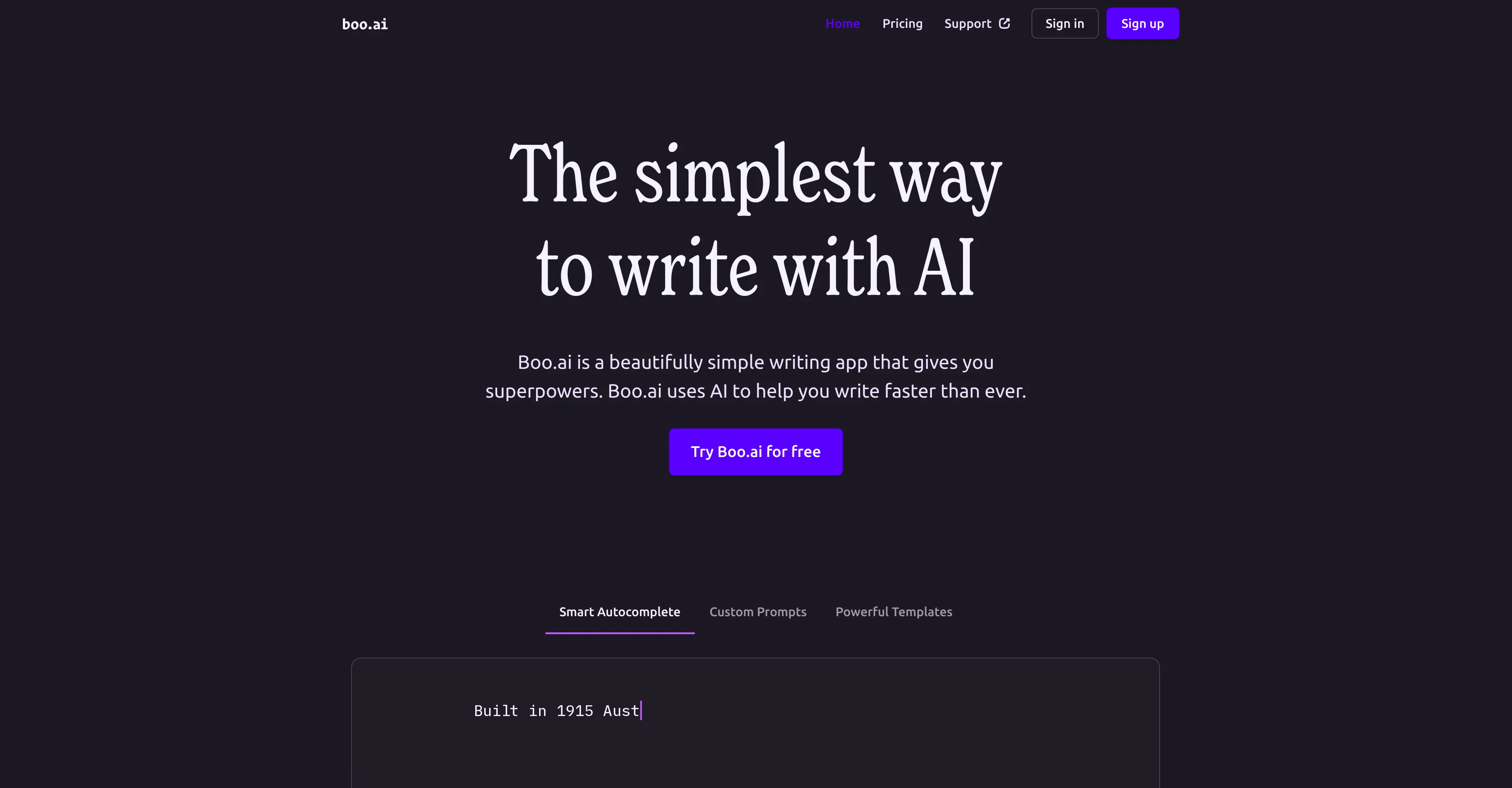 Boo.ai screenshot