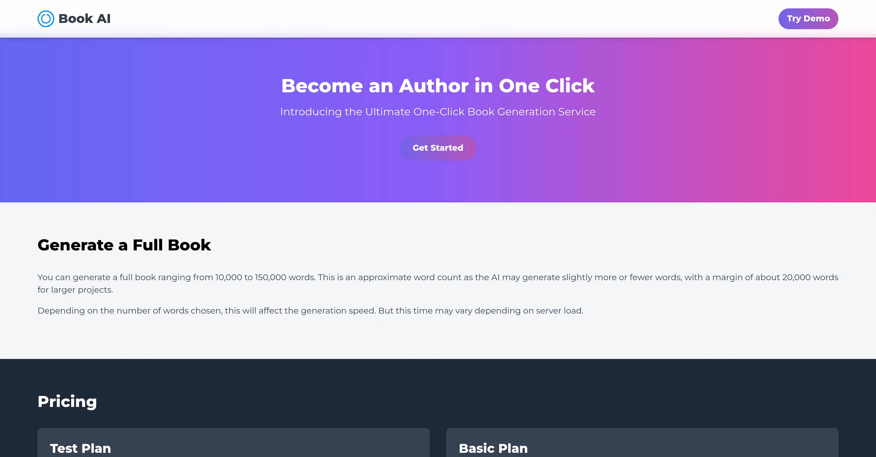 Book AI screenshot