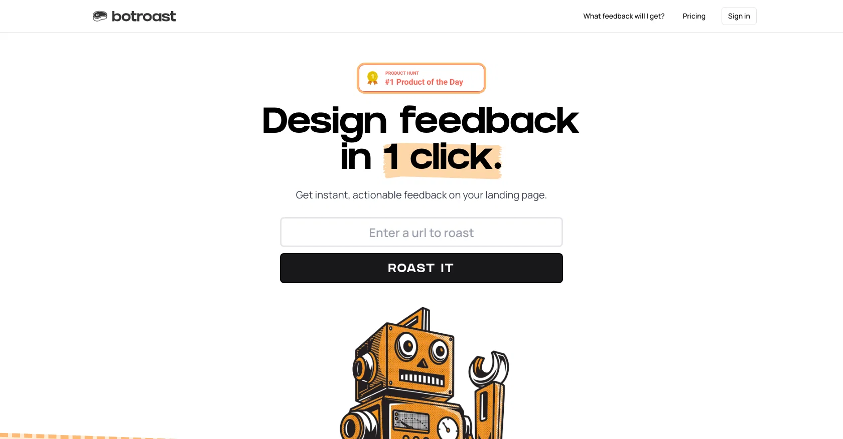 Botroast screenshot
