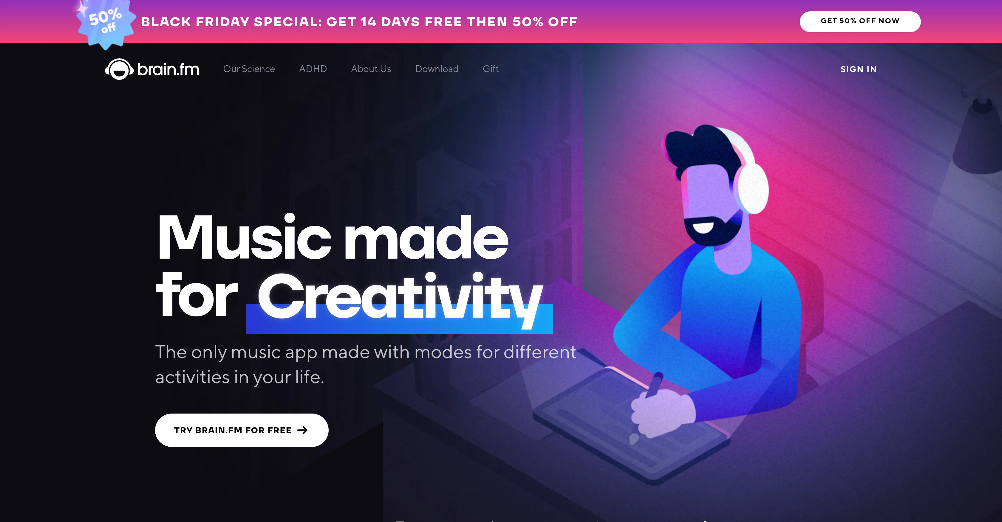 Brain.fm screenshot