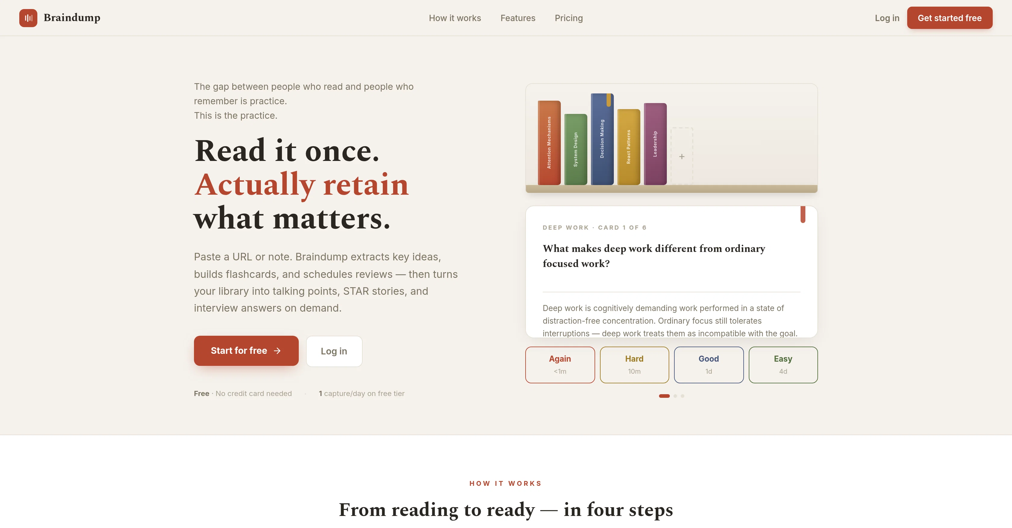 Braindump screenshot