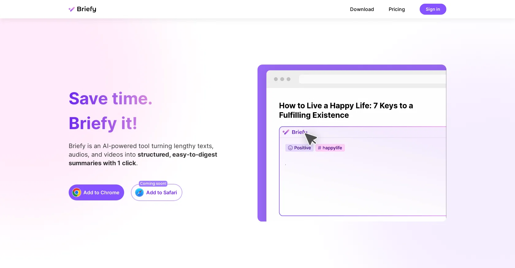 BriefyAI screenshot