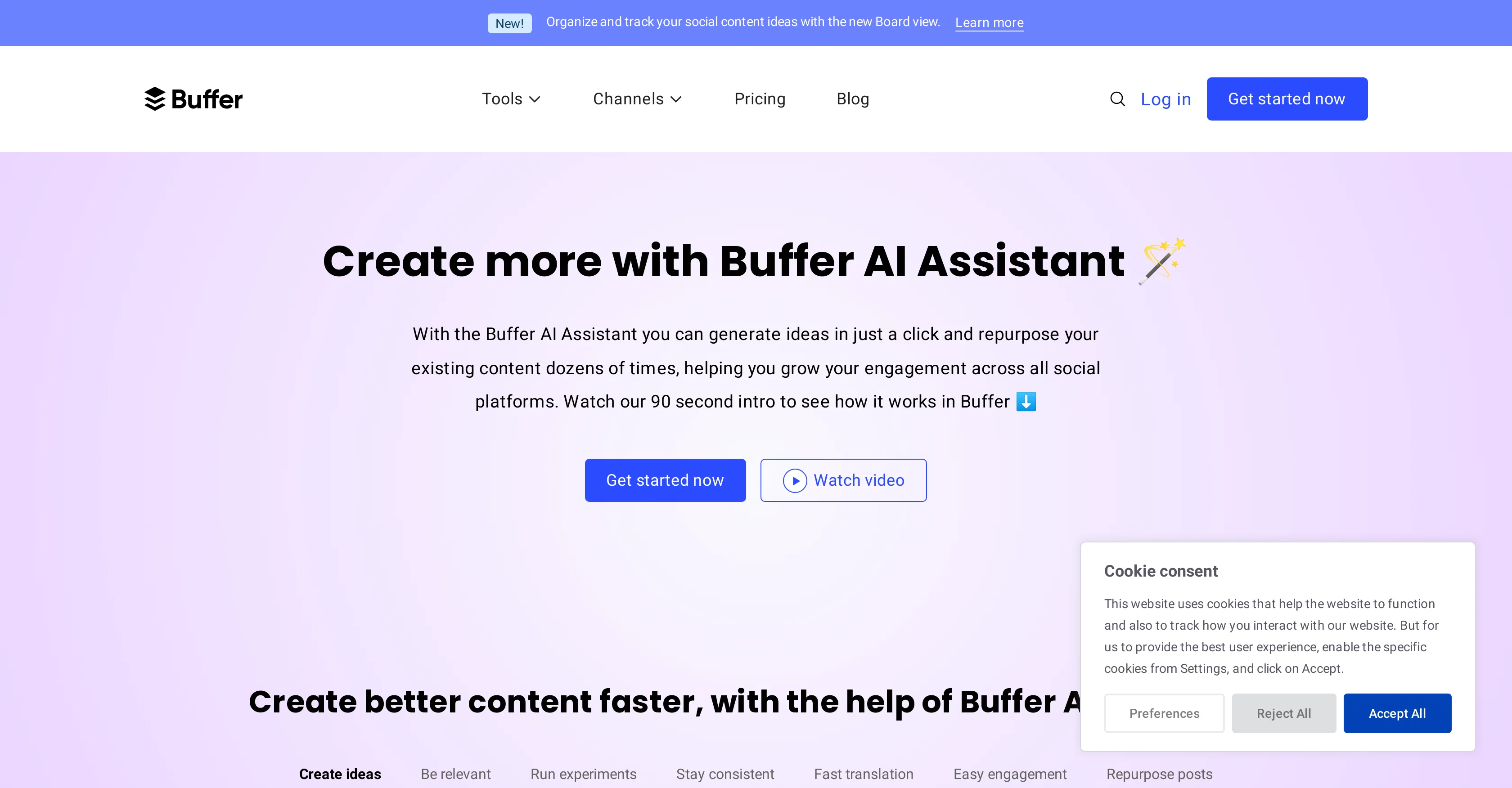 Buffer AI assistant screenshot
