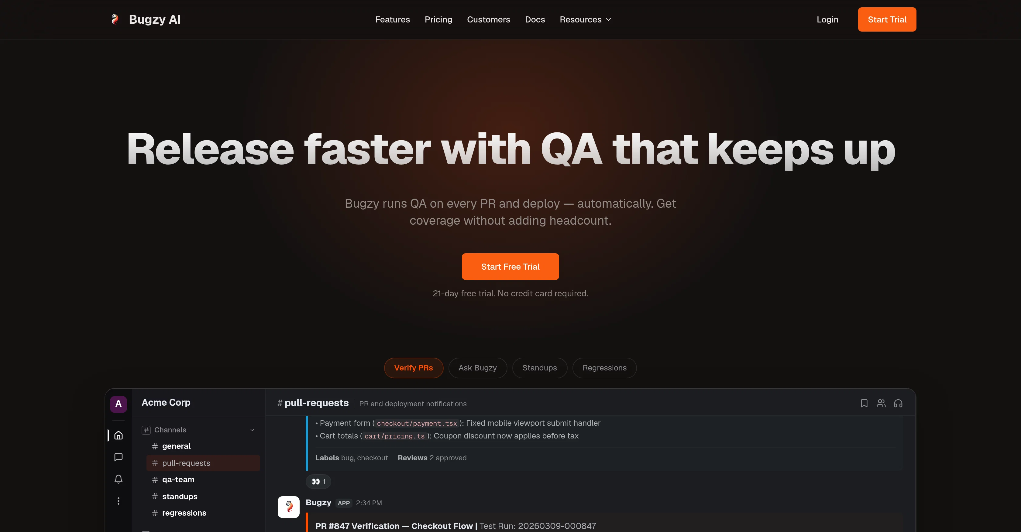 Bugzy AI screenshot