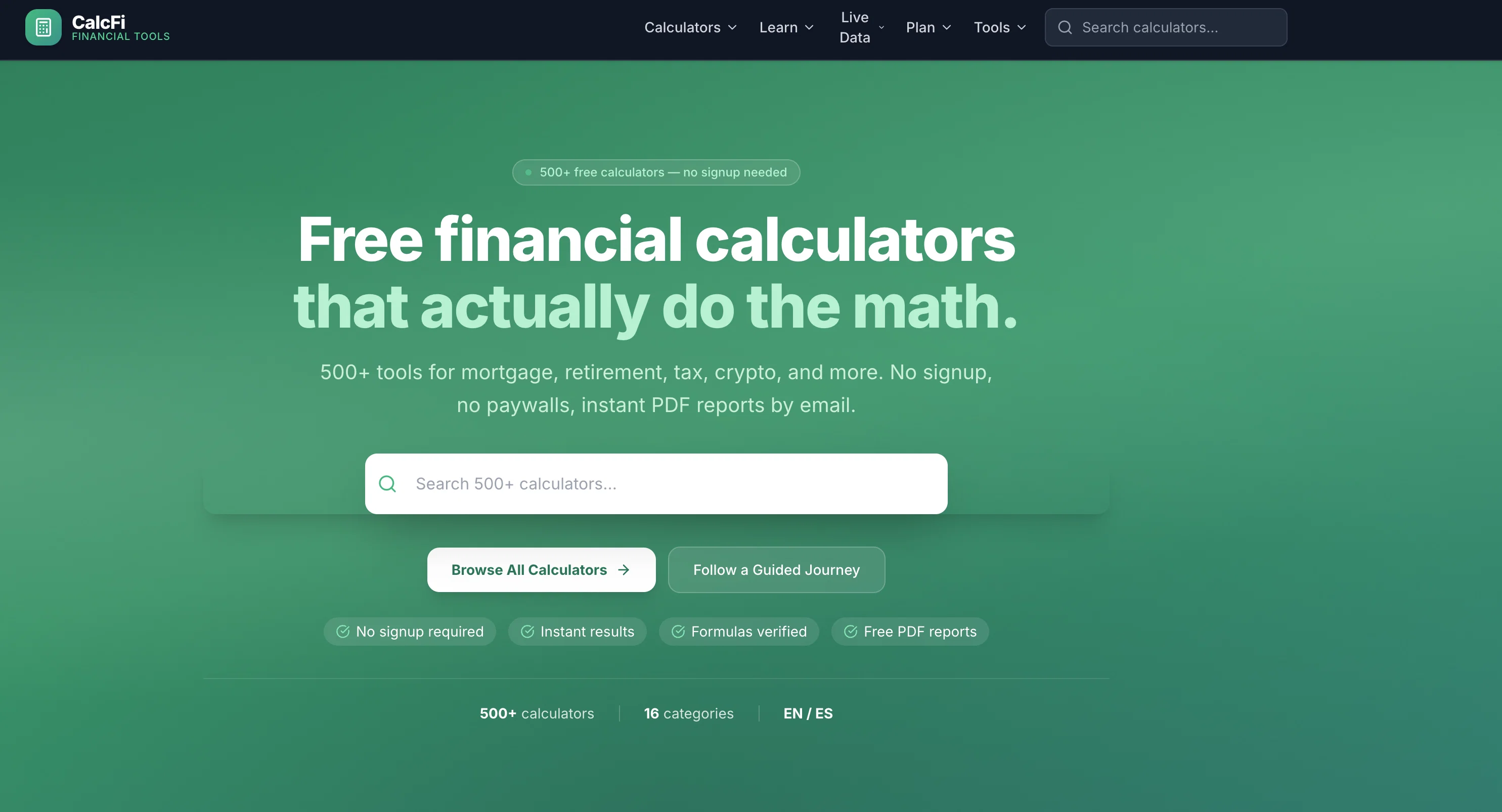 CalcFi screenshot