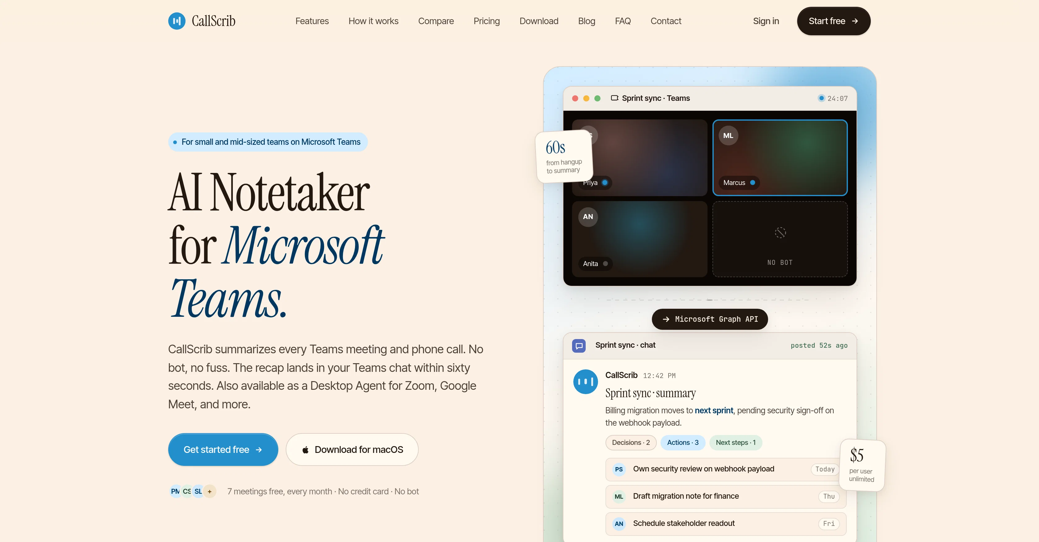 CallScrib screenshot