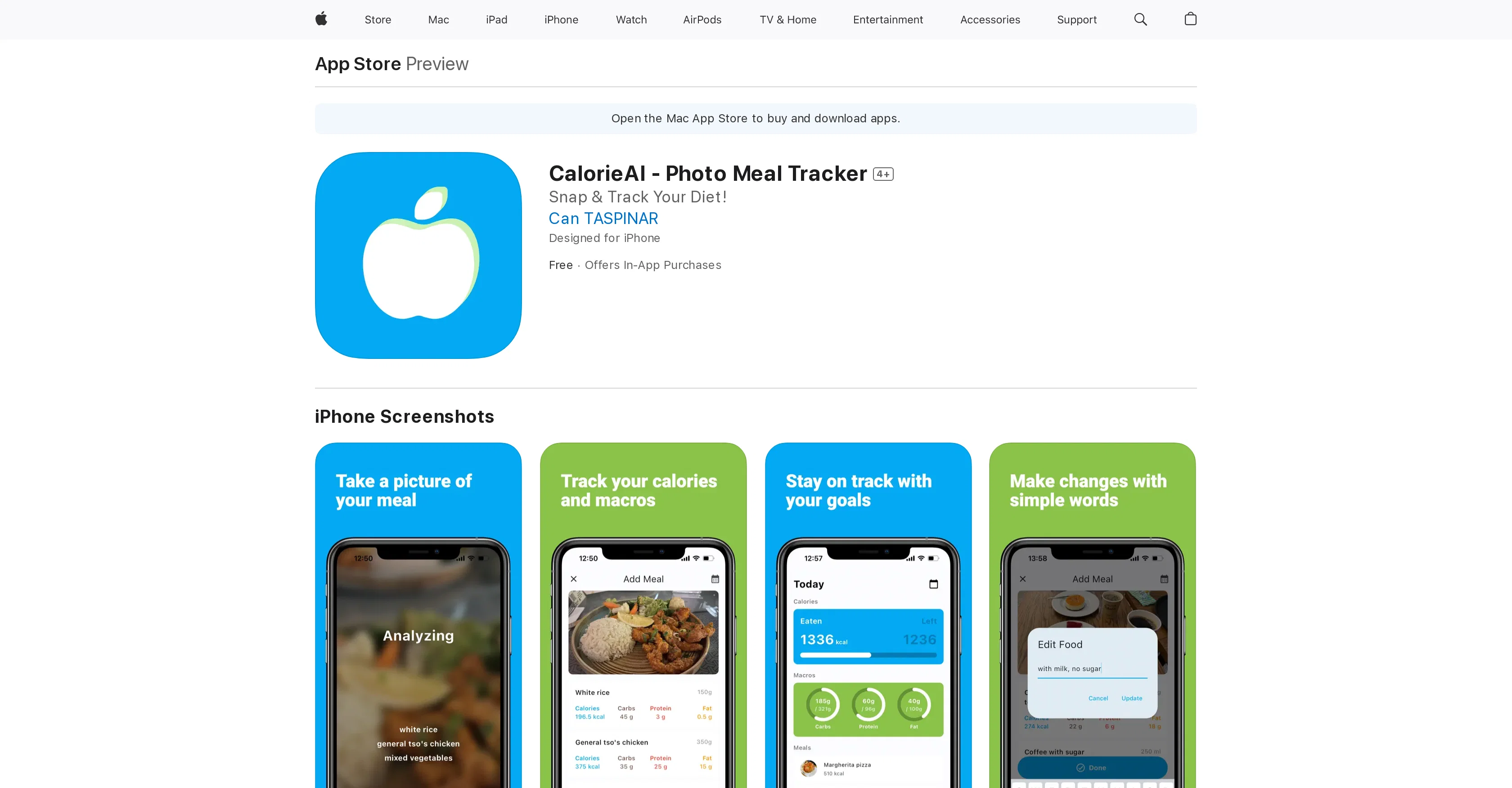CalorieAI - Photo Meal Tracker screenshot