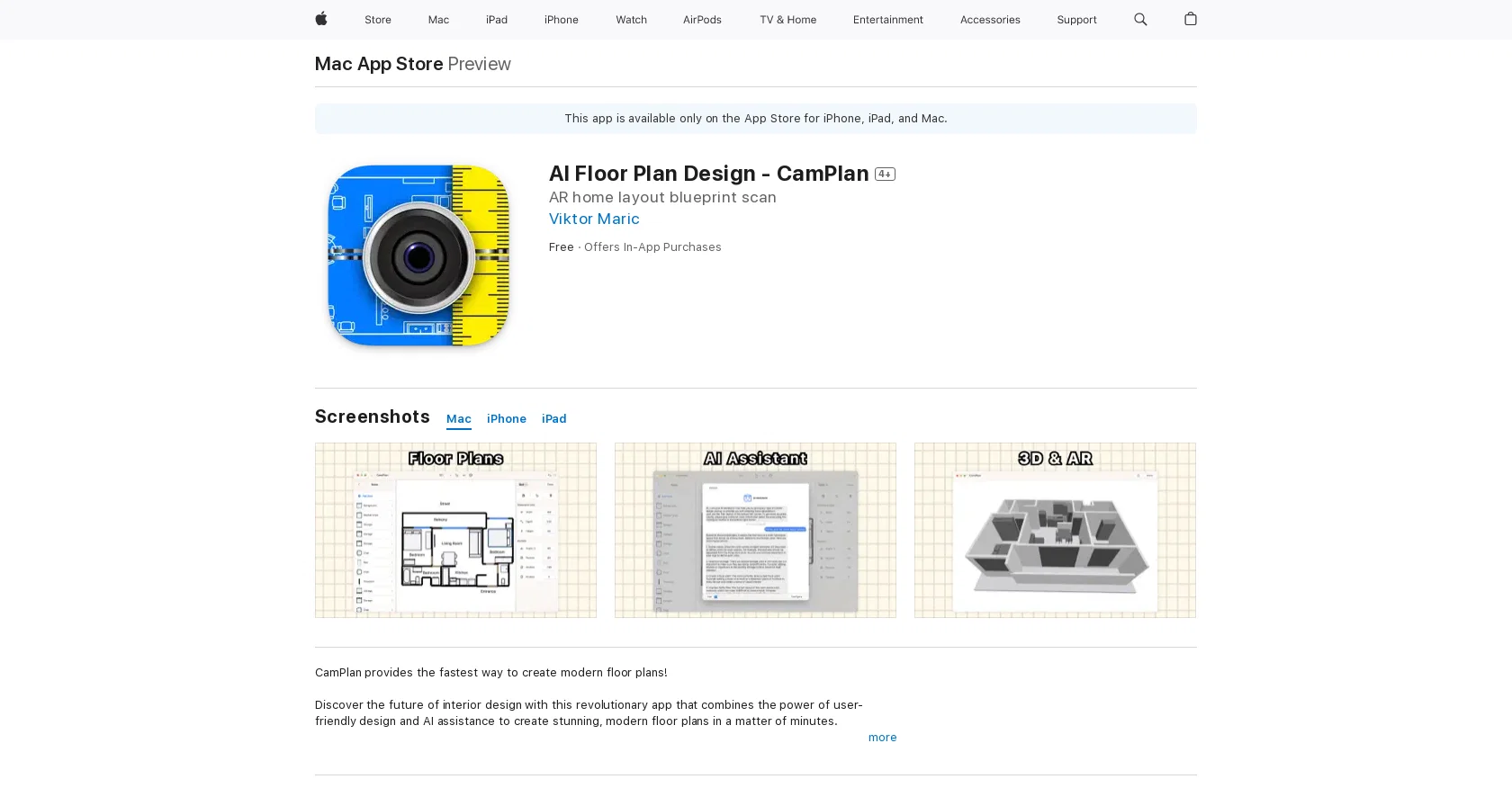 CamPlan AI screenshot