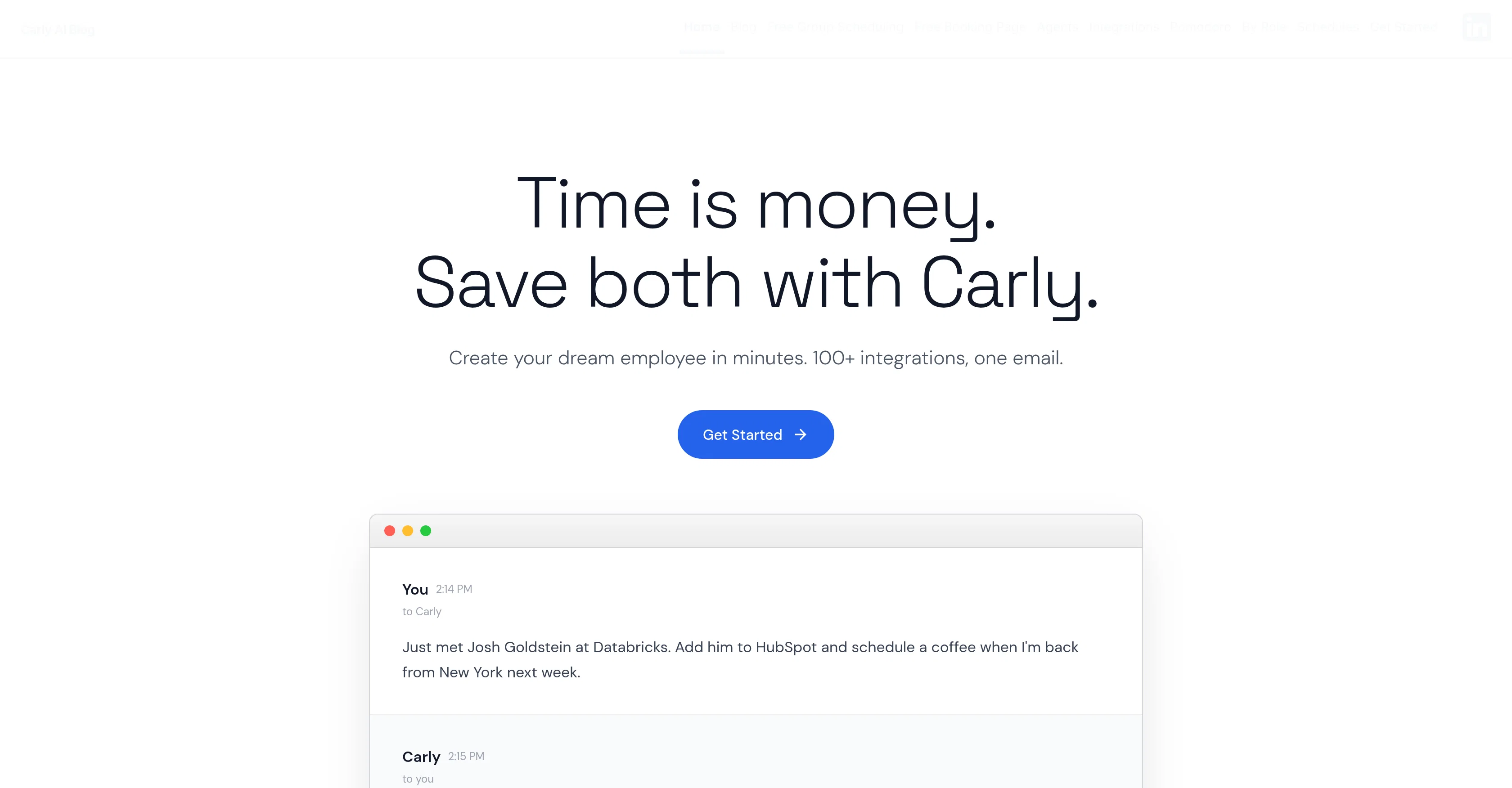 Carly AI screenshot