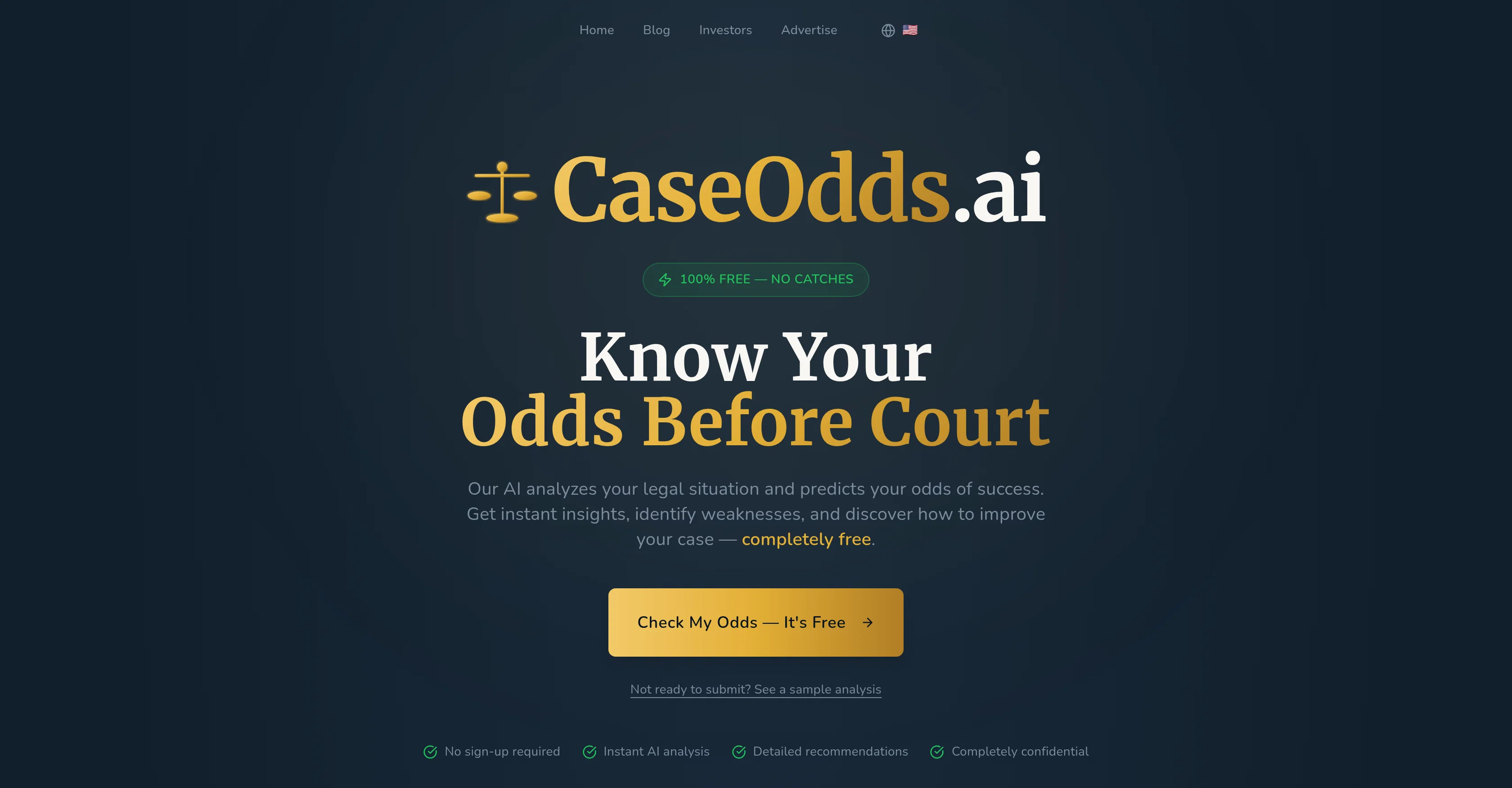 CaseOdds.ai screenshot