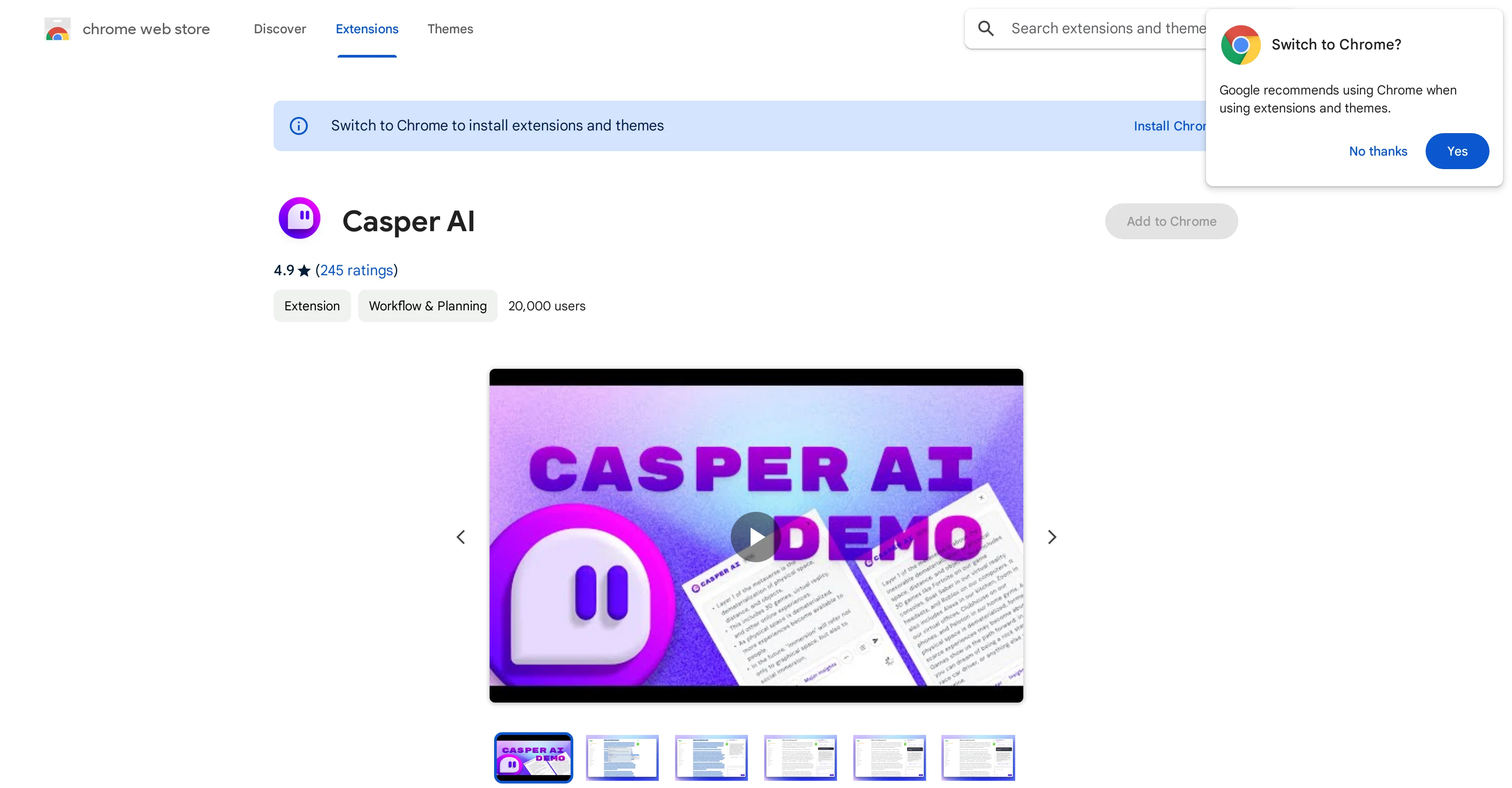 Casper AI screenshot