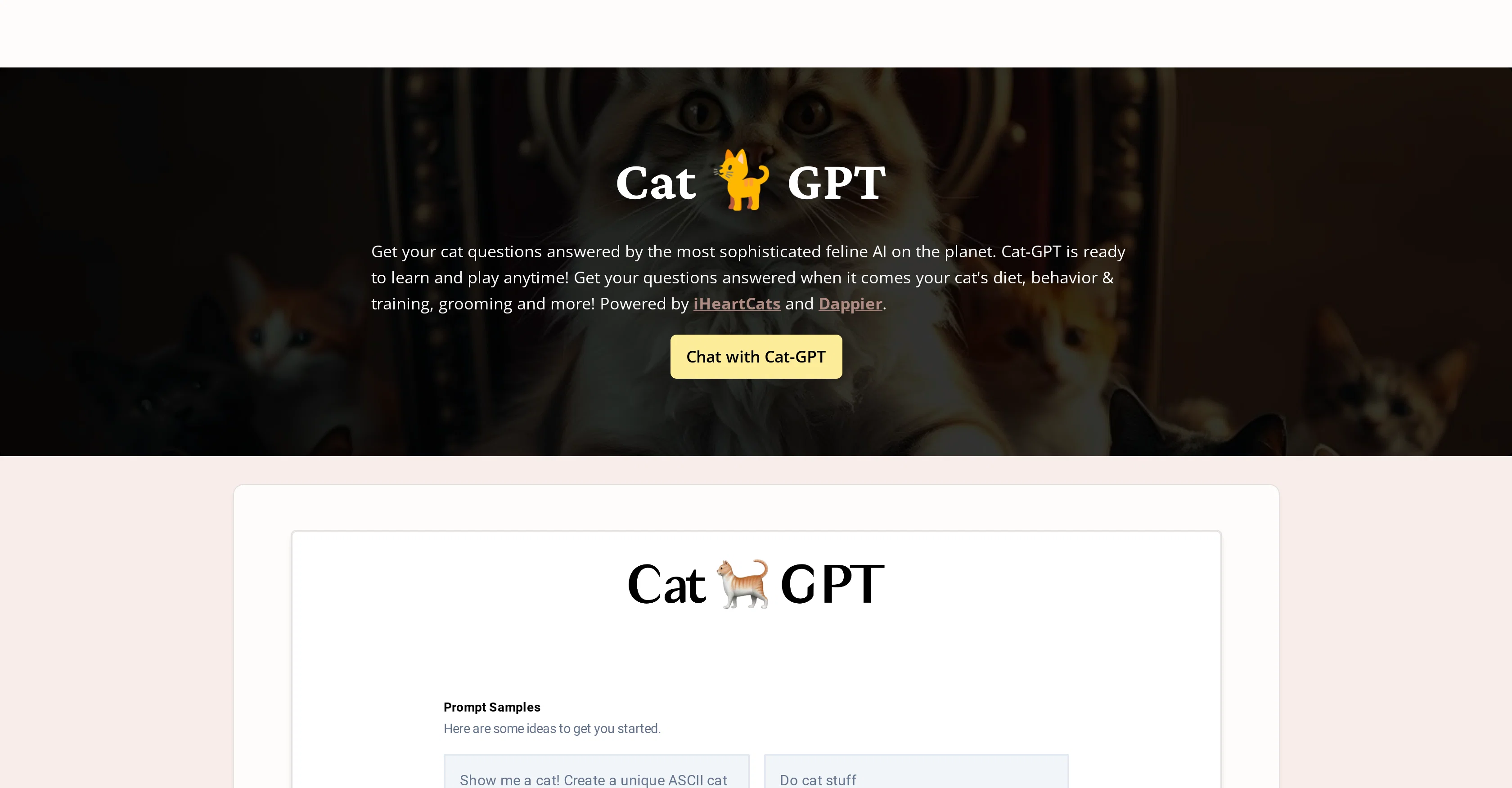 Cat GPT screenshot