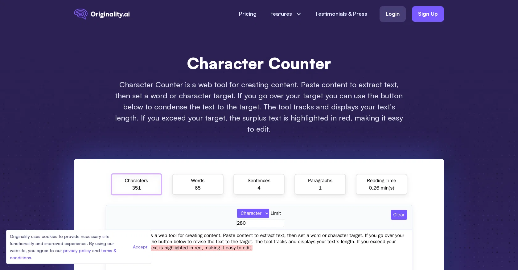 Character Counter screenshot