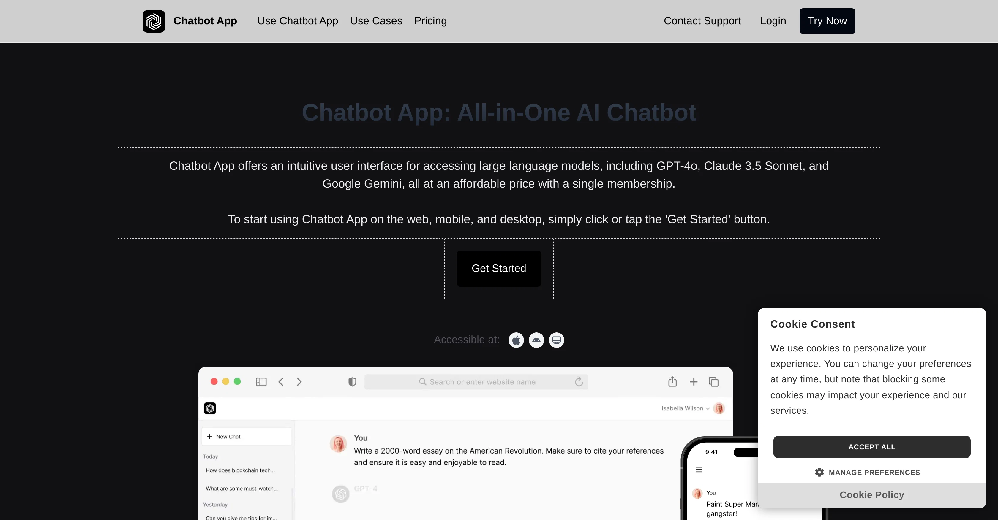 Chatbot App screenshot