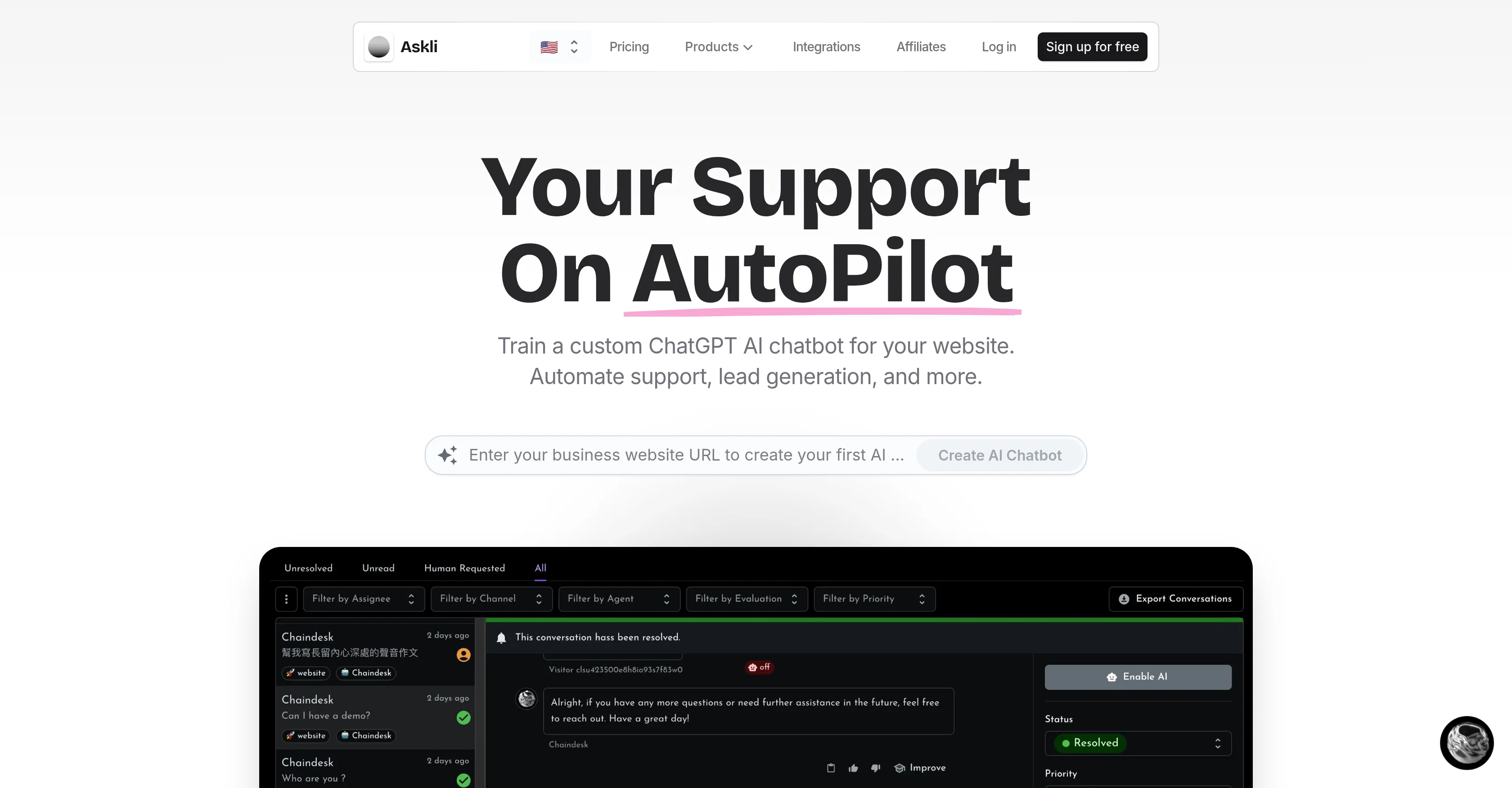 Askli screenshot