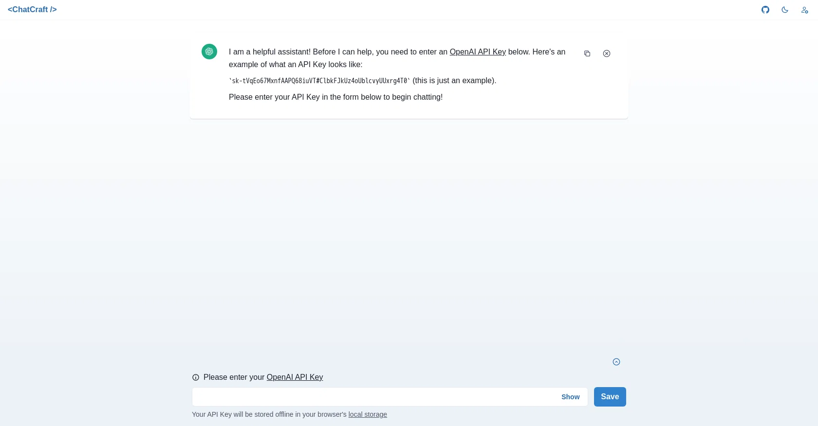 Chatcraft screenshot