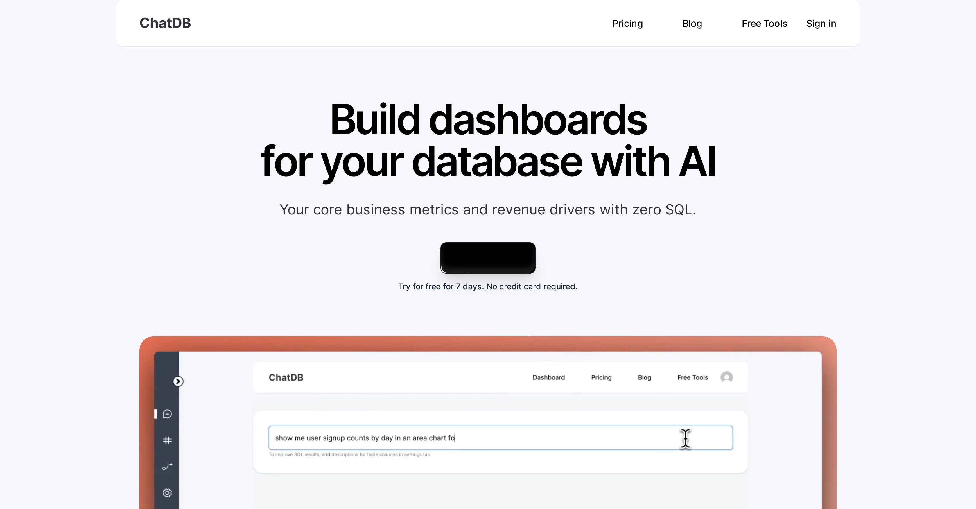ChatDB screenshot
