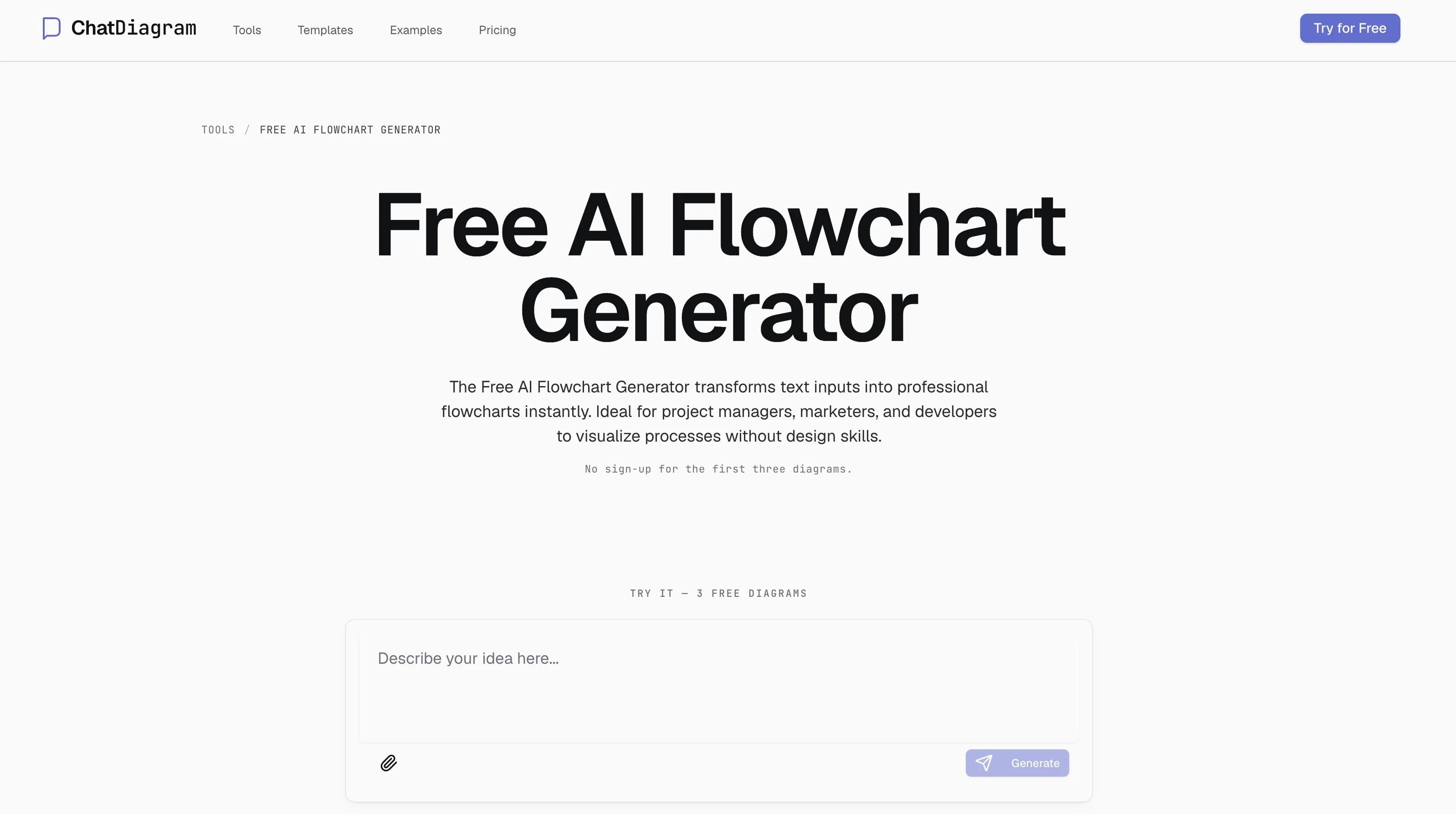 ChatDiagram | Flowchart Generator screenshot