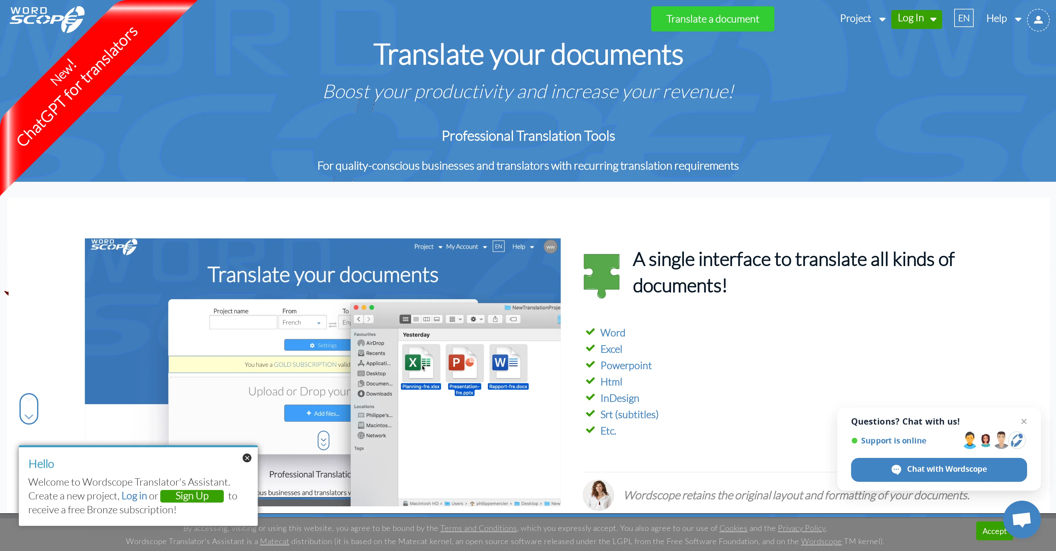 ChatGPT for Translators screenshot