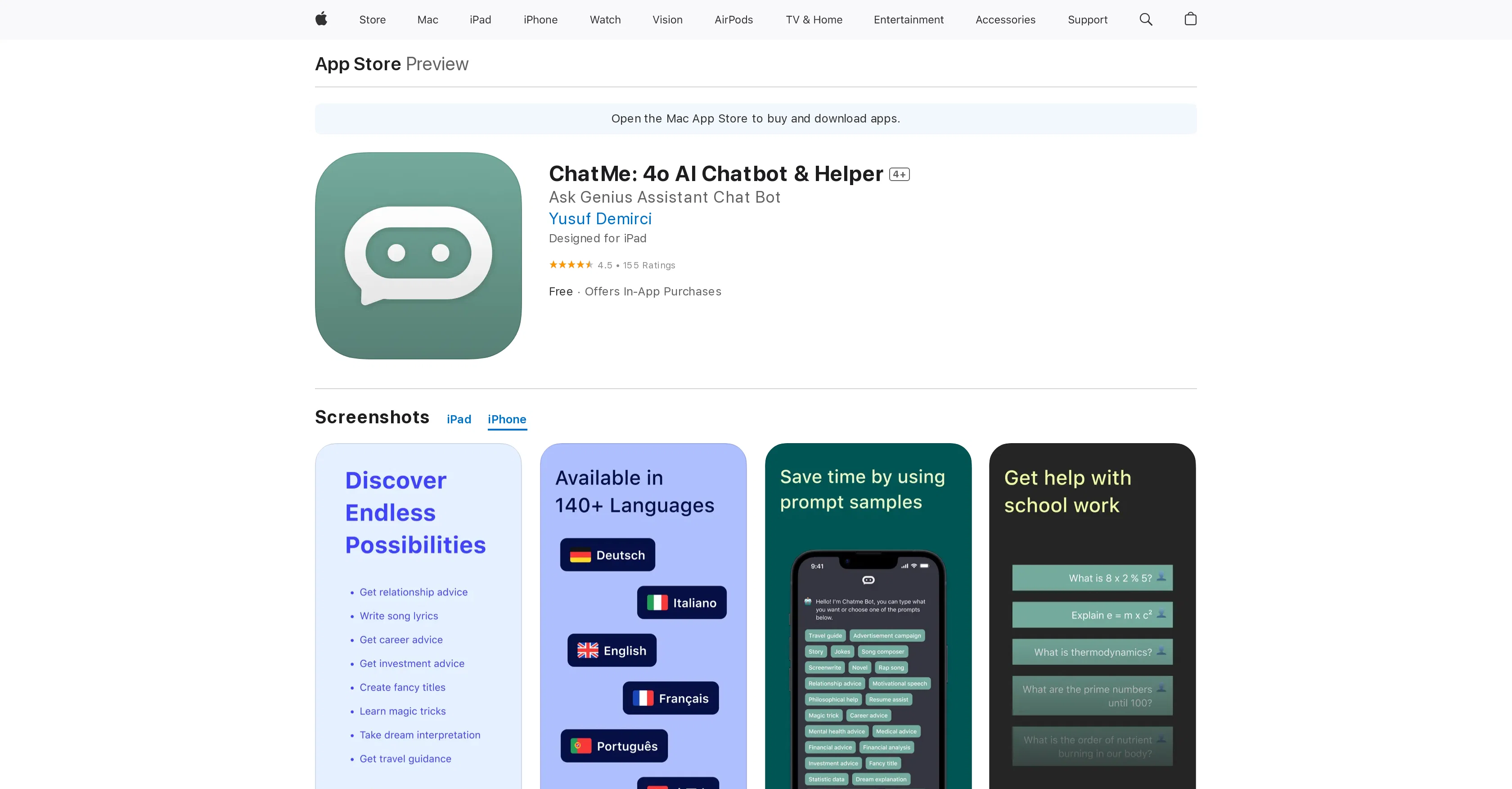 ChatMe screenshot