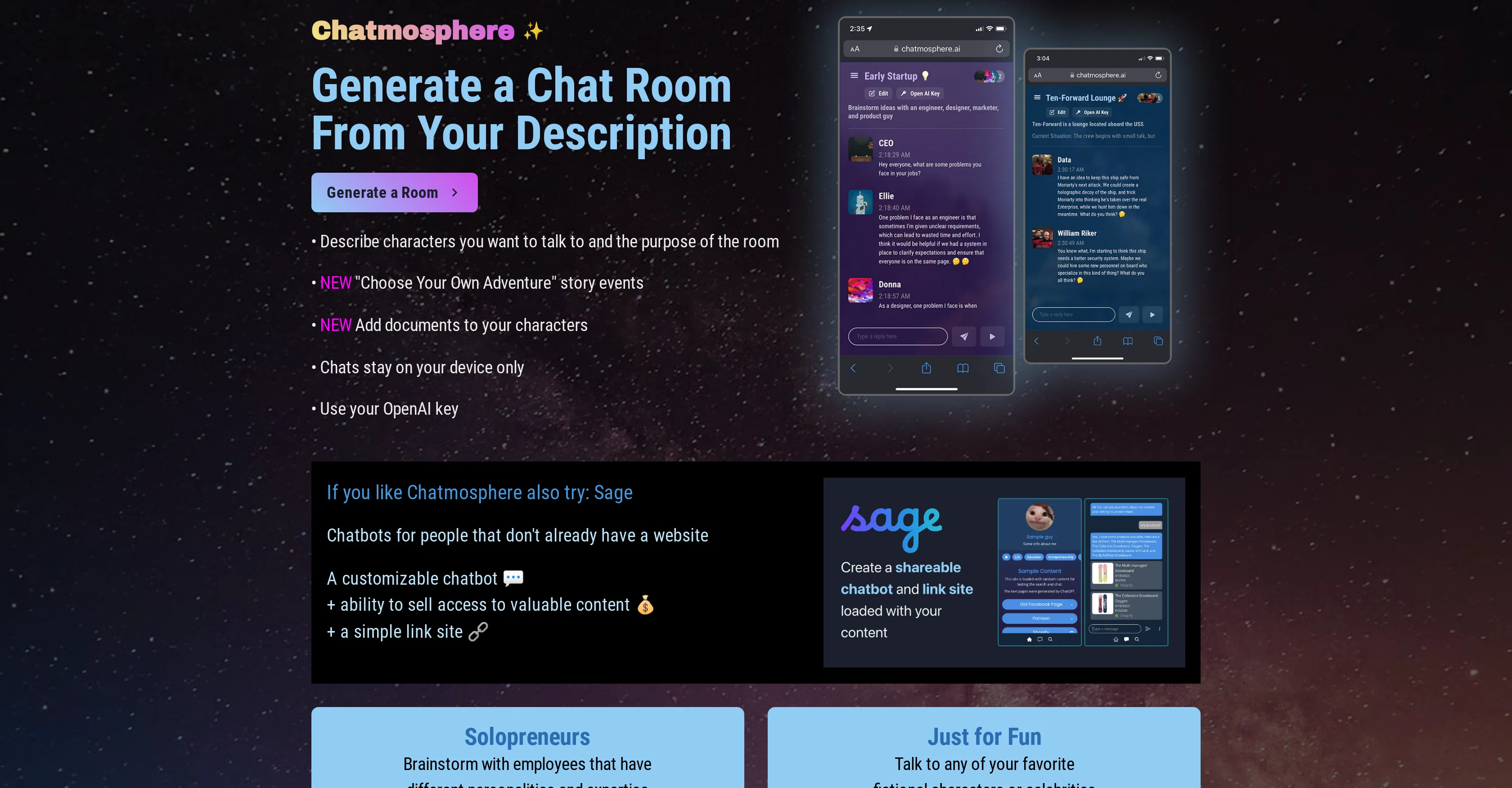 Chatmosphere screenshot