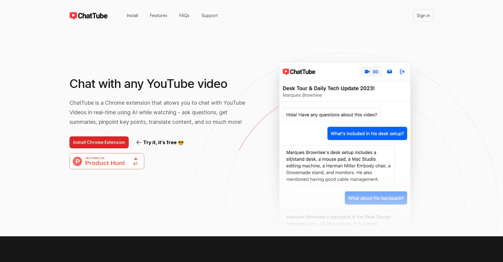 ChatTube screenshot