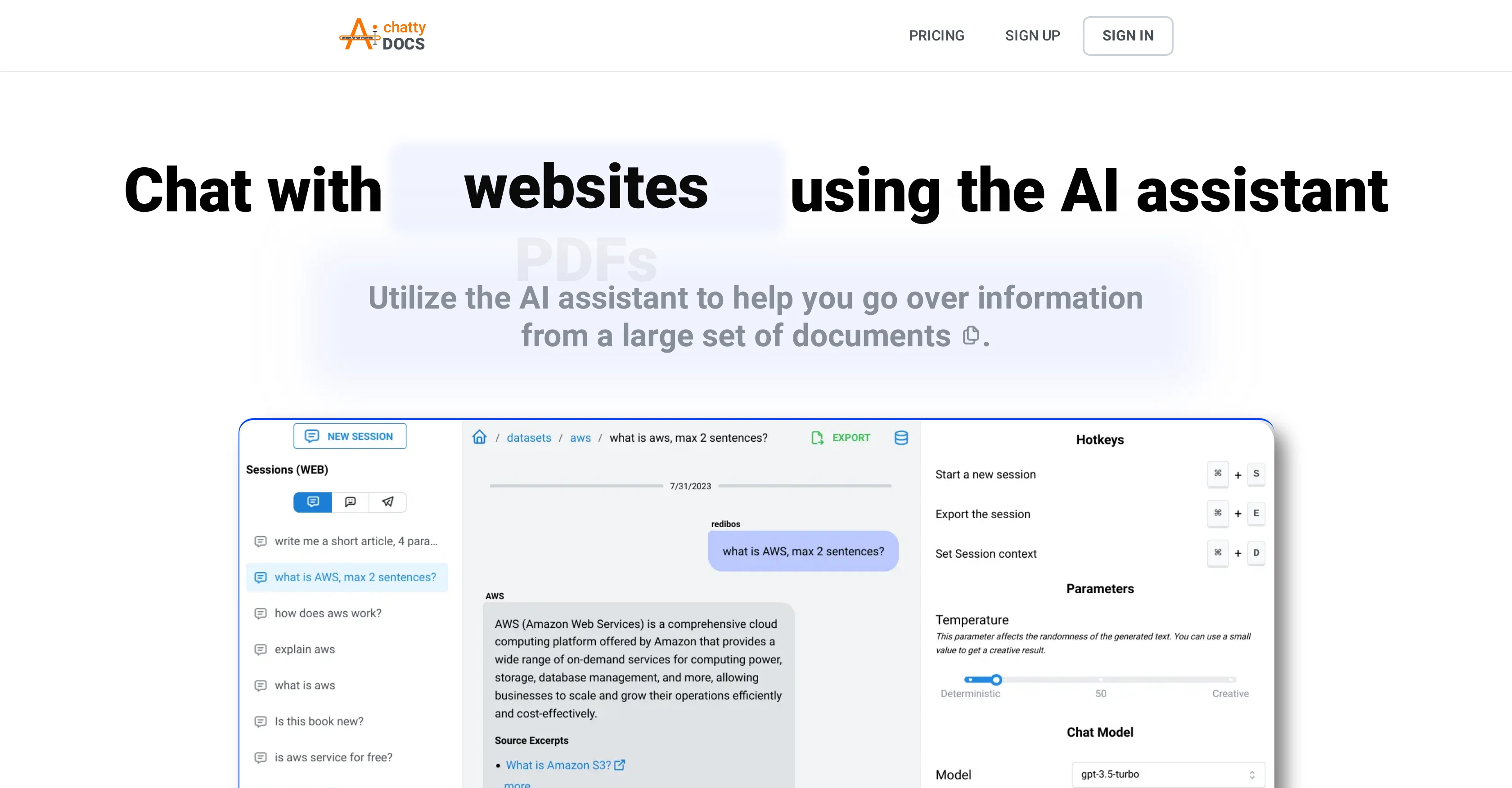 ChattyDocs screenshot