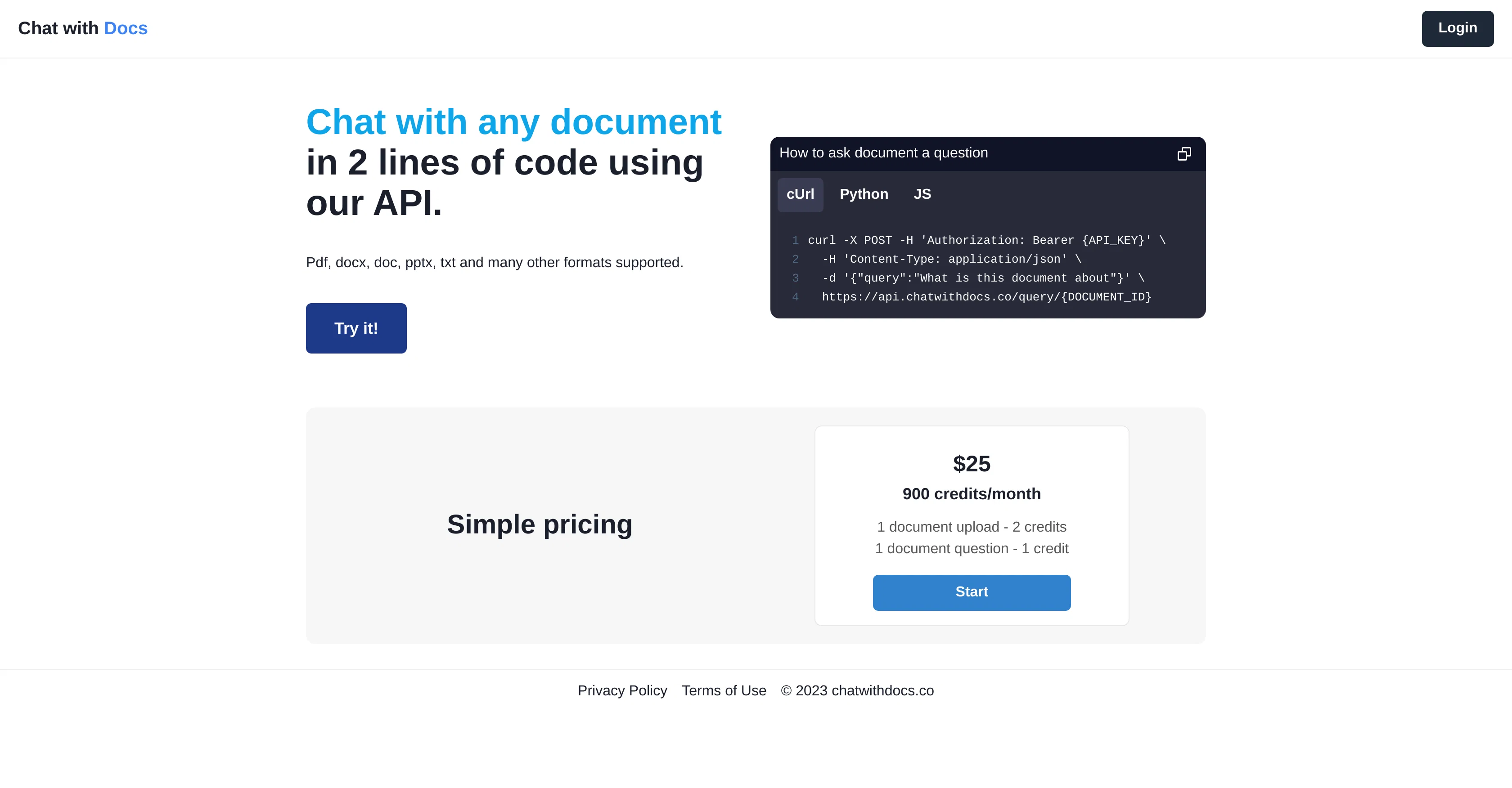 ChatWithDocs screenshot